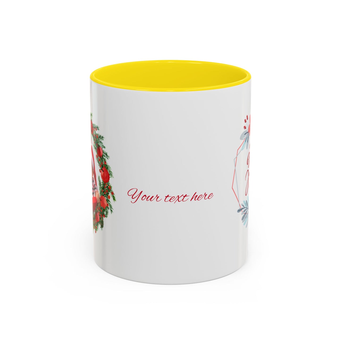 Holey Joley wreath coffee mug | holiday floral accent mug