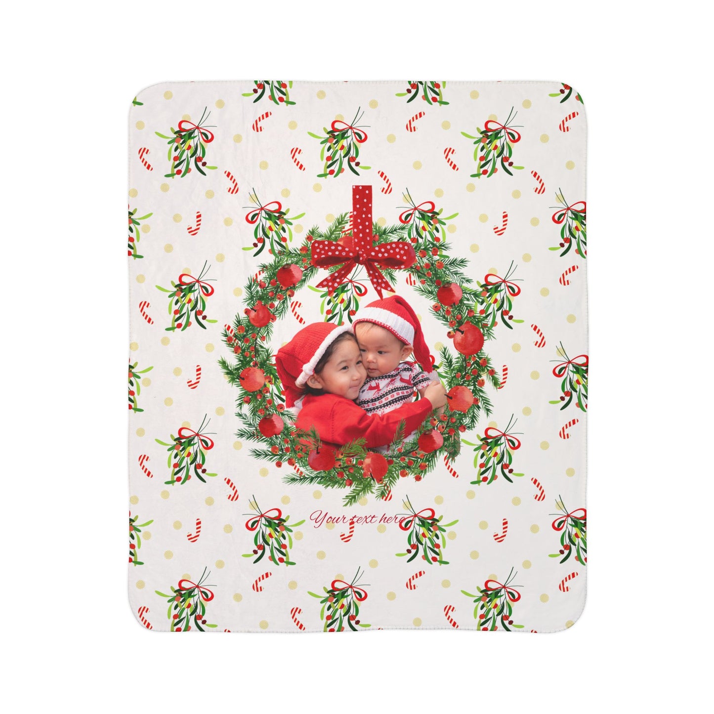 Fleece Sherpa Blanket, Custom Photo & Text | Cozy Gift by Gava Studio