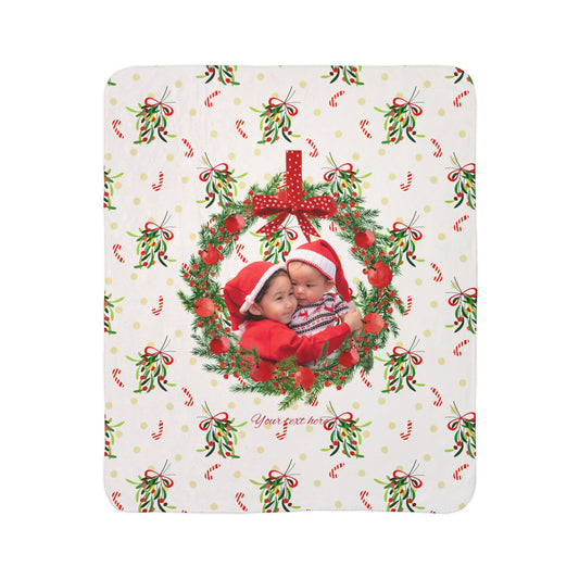 Fleece Sherpa Blanket, Custom Photo & Text | Cozy Gift by Gava Studio