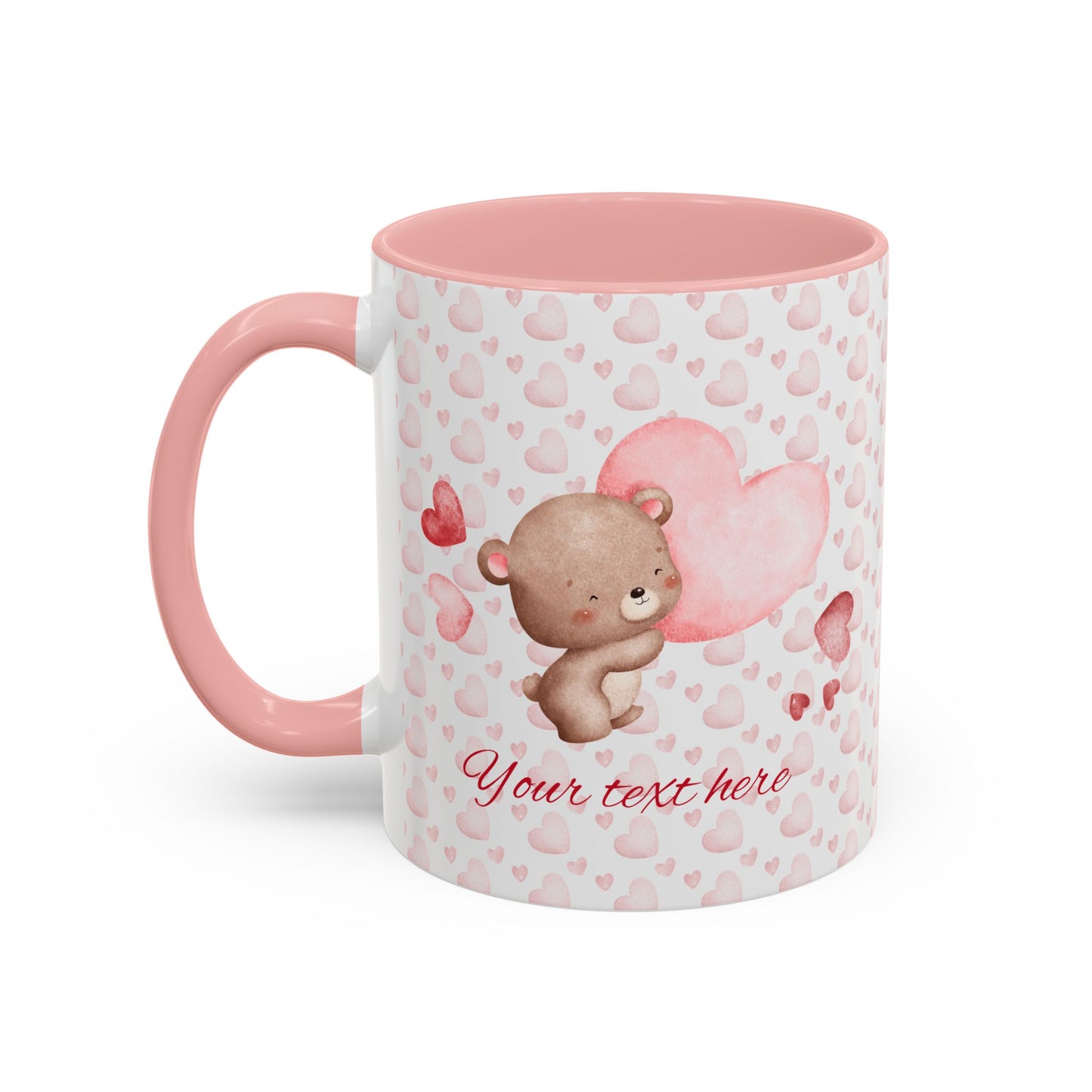 Love You Bear Coffee Mug - Cute Heart Design for Valentine's Day