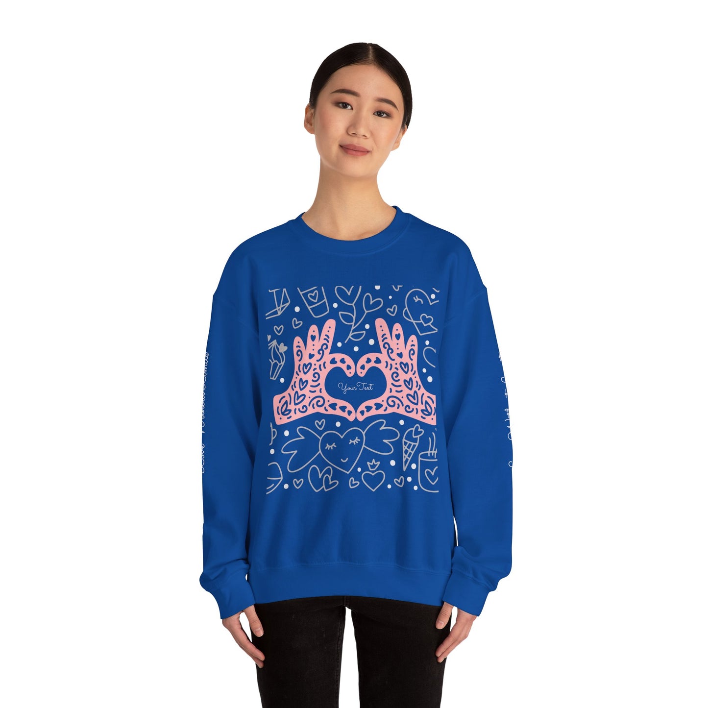 Heartfelt Love Crewneck Sweatshirt - Cute and Cozy