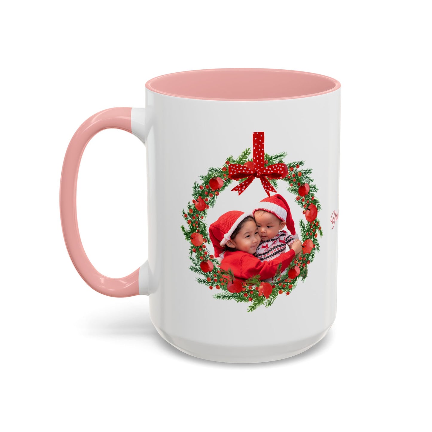 Holey Joley wreath coffee mug | holiday floral accent mug