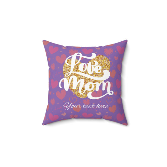 Love Mom Decorative Pillow - Perfect Gift for Mother's Day