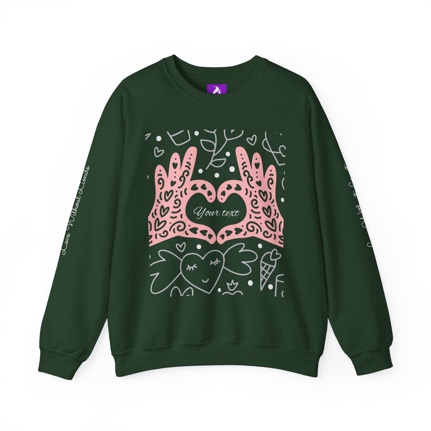 Heartfelt Love Crewneck Sweatshirt - Cute and Cozy