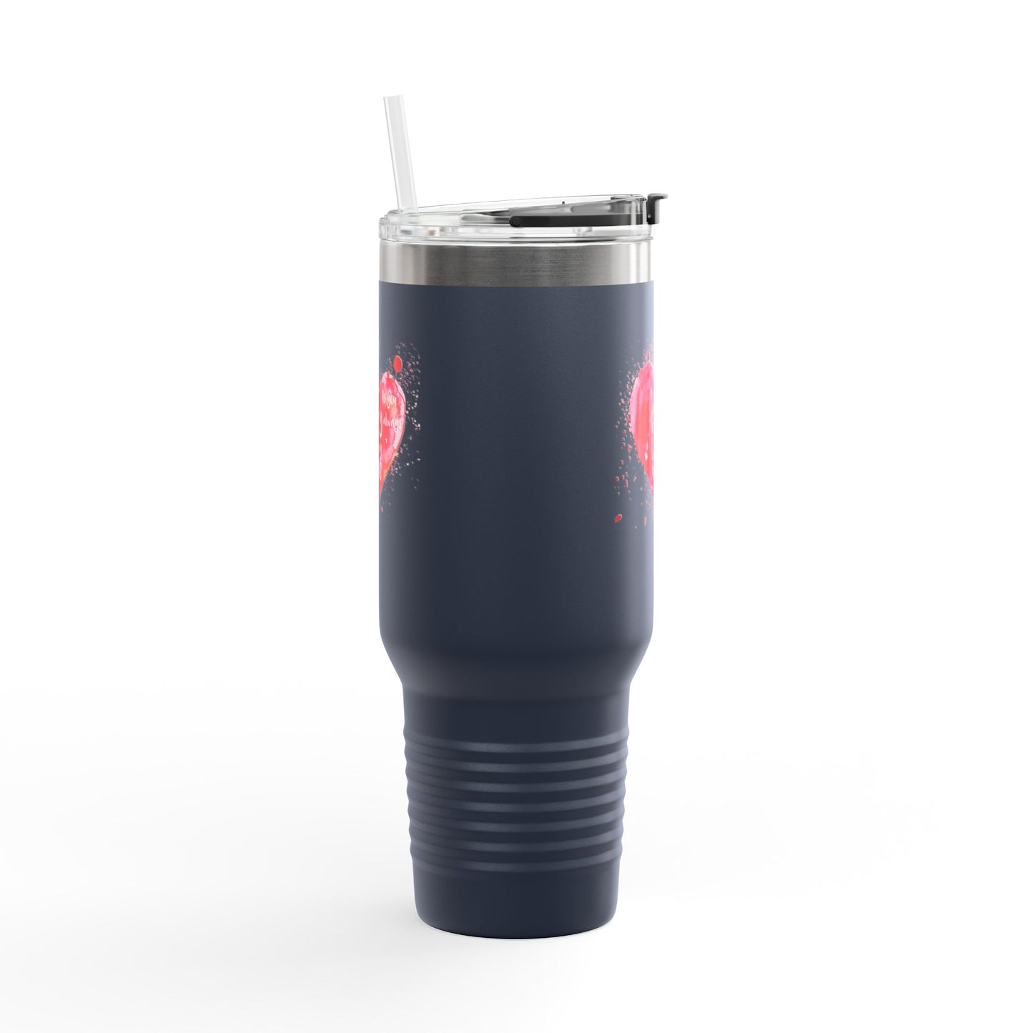 Love Light Always Insulated Travel Mug - 40oz | Heart Design for Daily Hydration & Gift Giving
