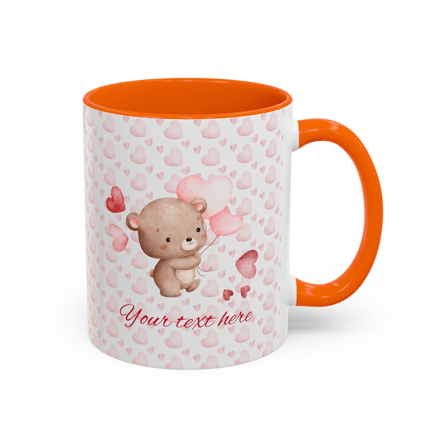 Love You Bear Coffee Mug - Cute Heart Design for Valentine's Day