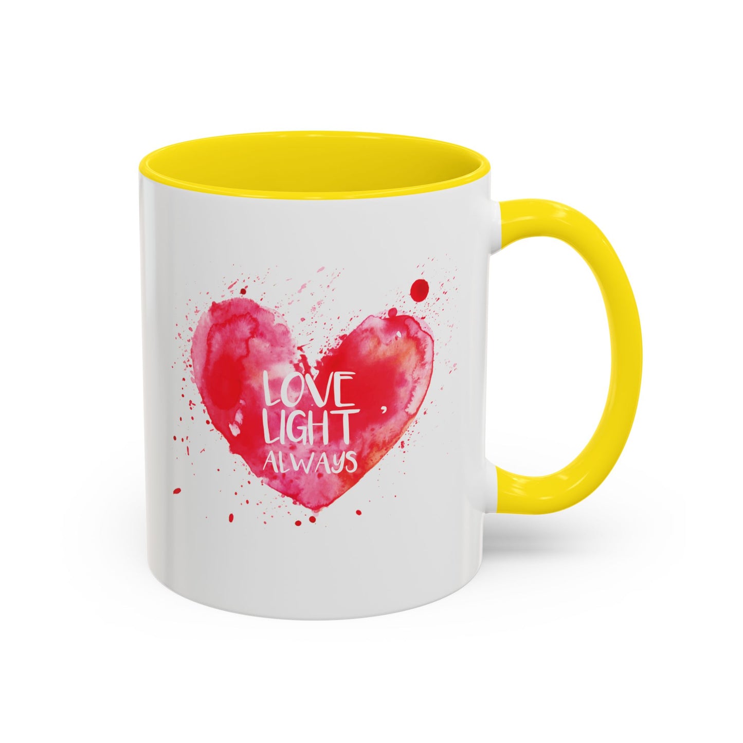 Love Light Always Heart Mug for Coffee Lovers - 11oz & 15oz