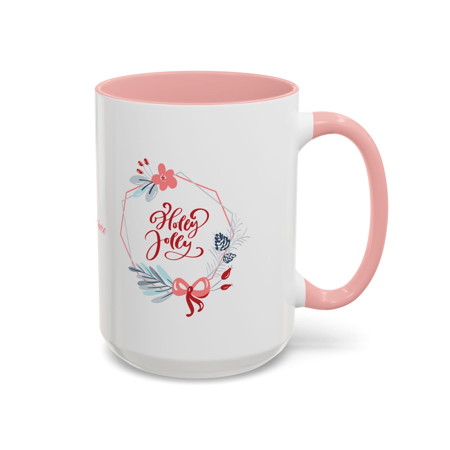 Holey Joley wreath coffee mug | holiday floral accent mug