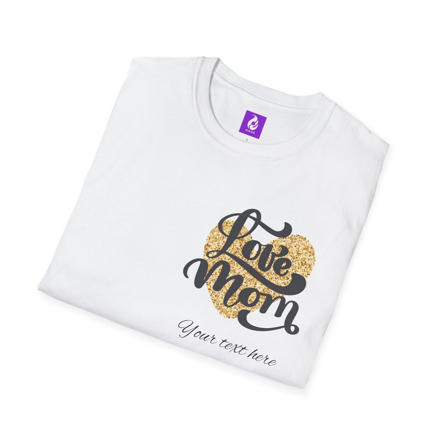 Love Mom Unisex Softstyle T-Shirt - Perfect Gift for Mother's Day