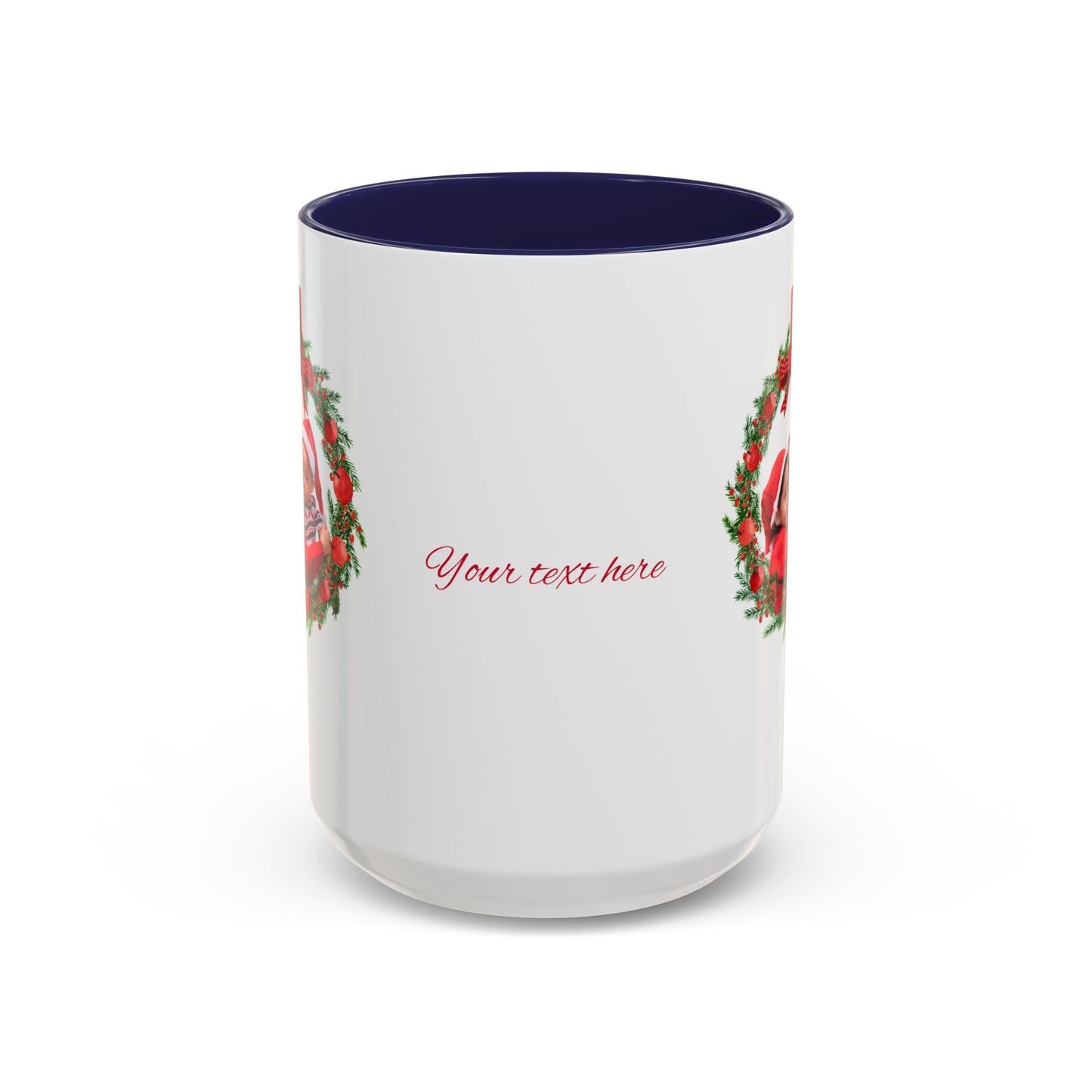 Personalized Holiday Mug – Hand-Designed Art with Your Photo & Text