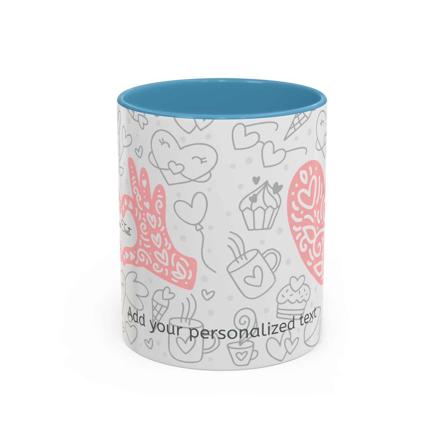 Custom Sweetheart Accent Coffee Mug – 11oz & 15oz – Cute Design for Coffee Lovers