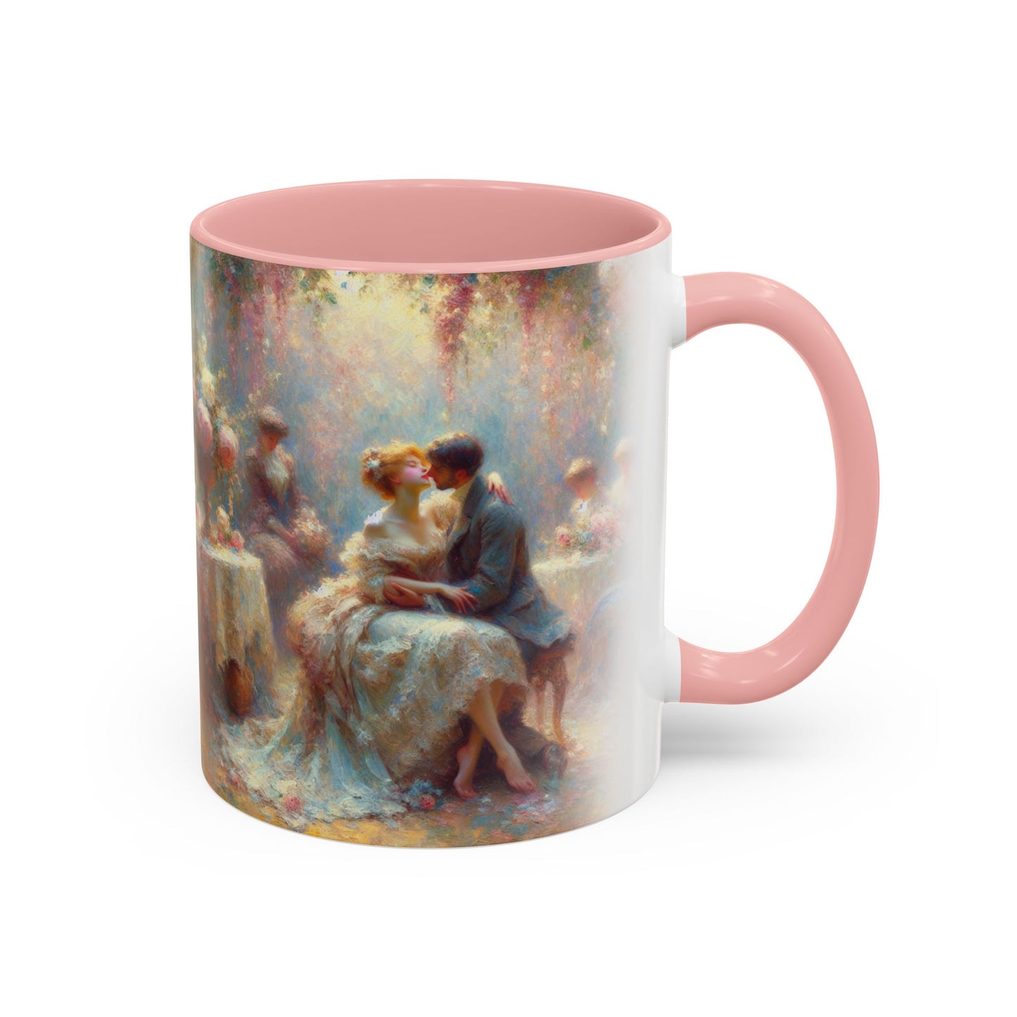 Romantic Floral Accent Coffee Mug - Perfect for Couples and Special Occasions