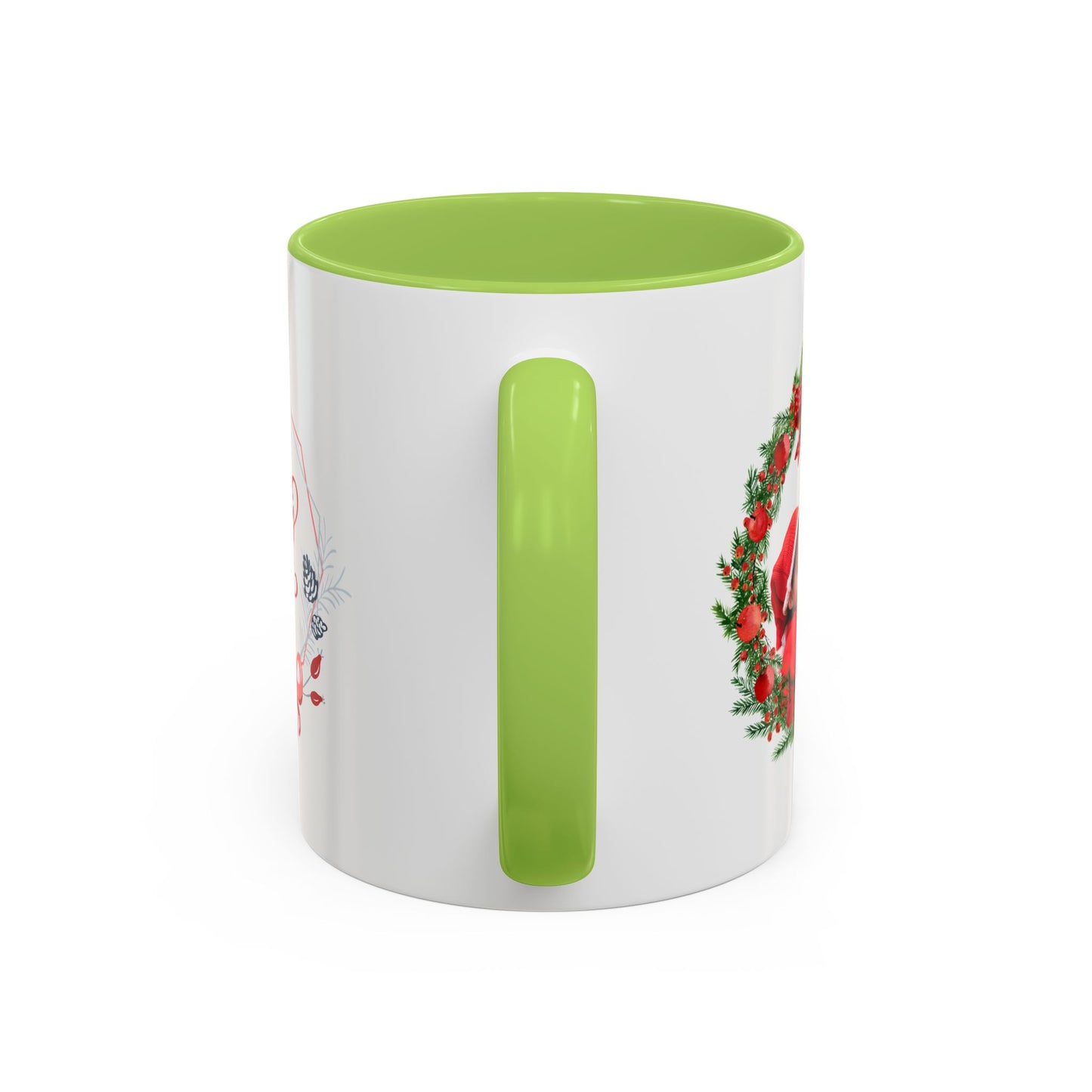 Holey Joley wreath coffee mug | holiday floral accent mug