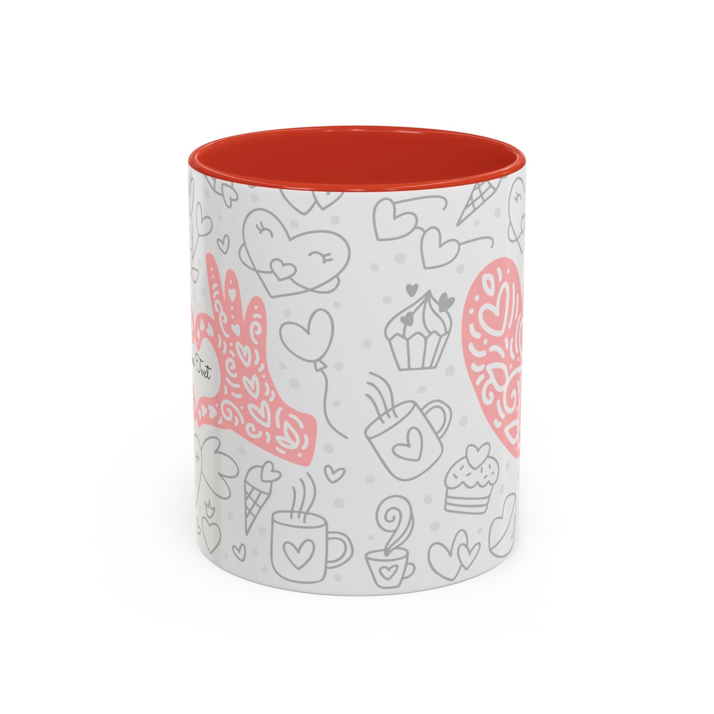 Sweetheart Accent Coffee Mug - 11oz & 15oz - Cute Design for Coffee Lovers