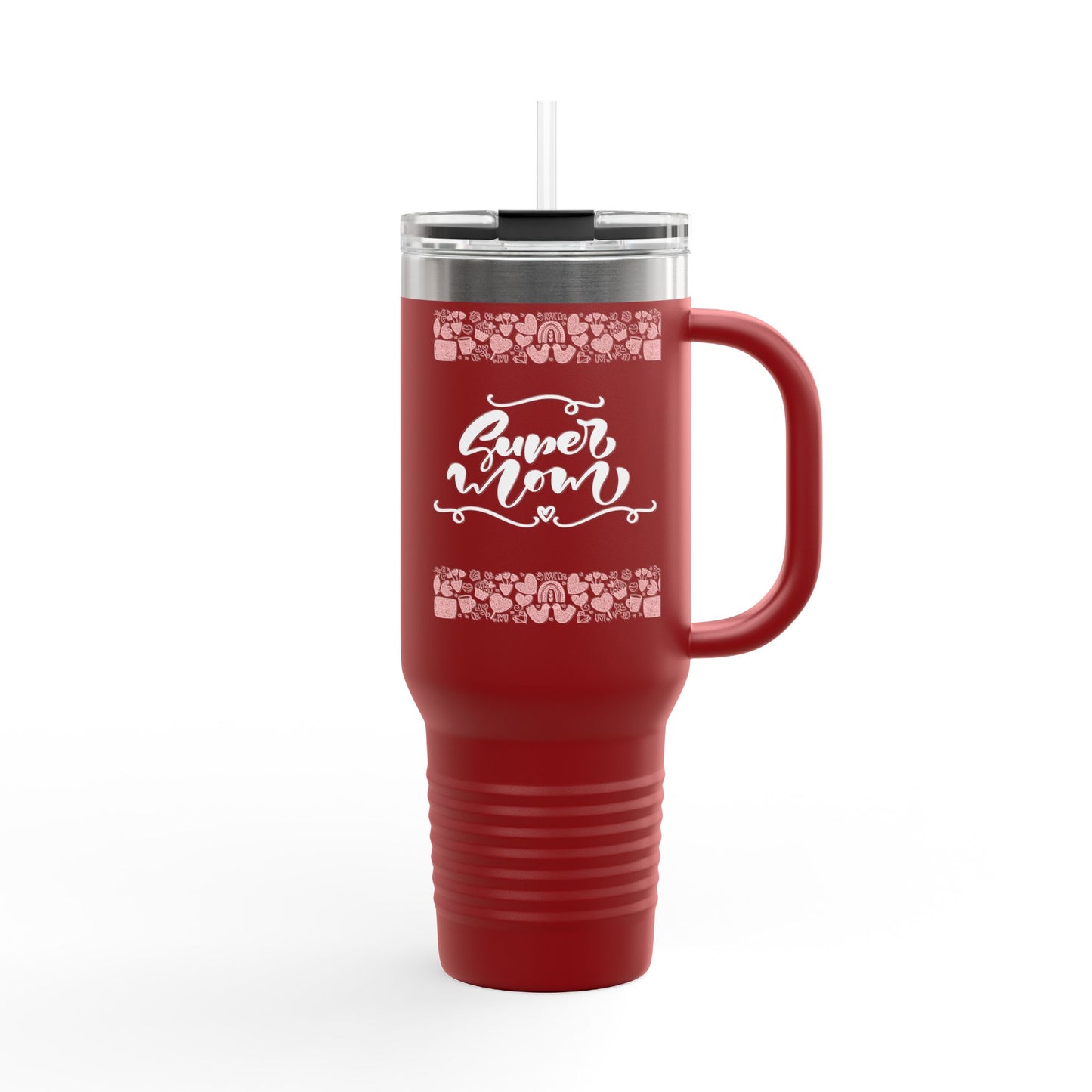 Sweet Mom Insulated Travel Mug - 40oz Red Tumbler for Moms, Perfect Gift for Mother's Day & Special Occasions