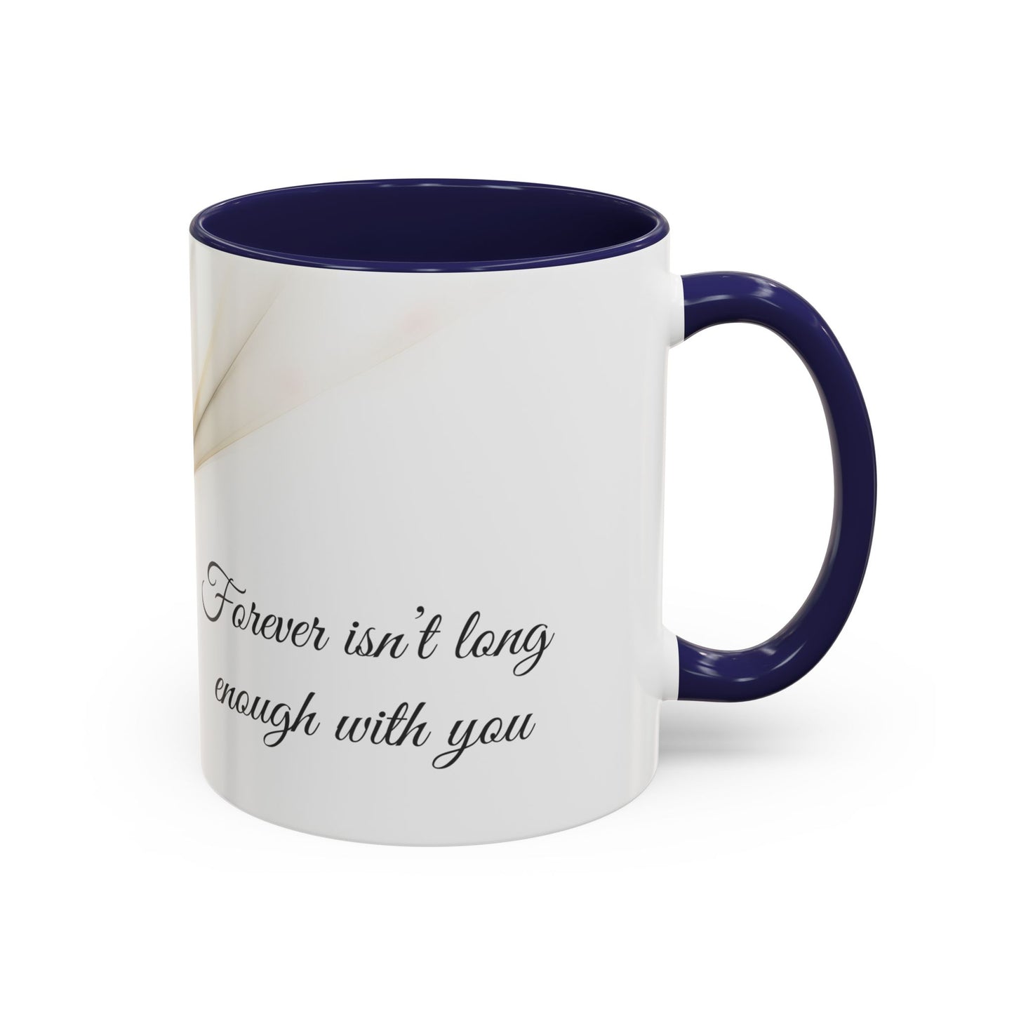 Coffee Mug - Modern Abstract Golden Heart Design - Romantic Gift for Love One