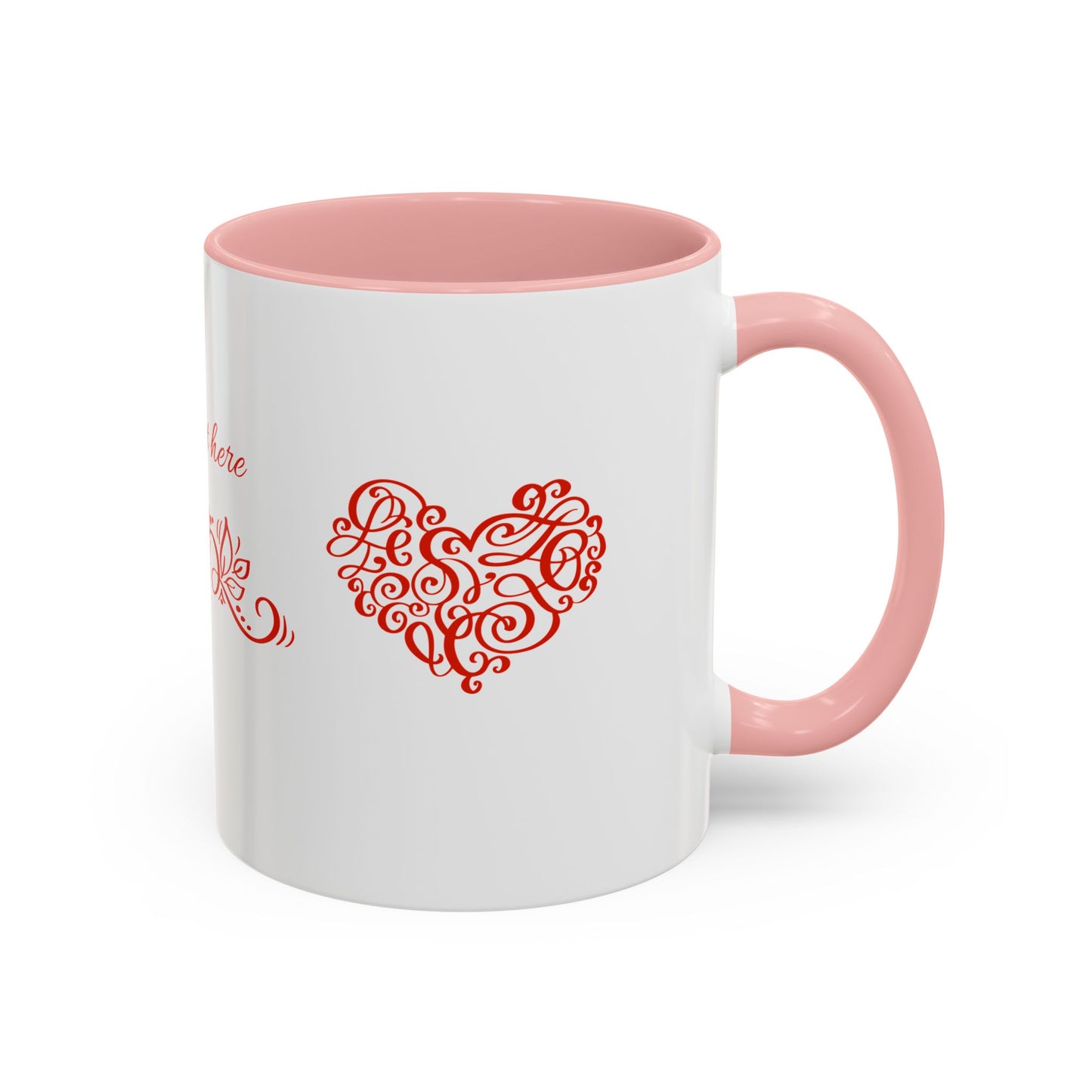 Personalized Accent Coffee Mug – “Heart Whispers” by Gava Studio