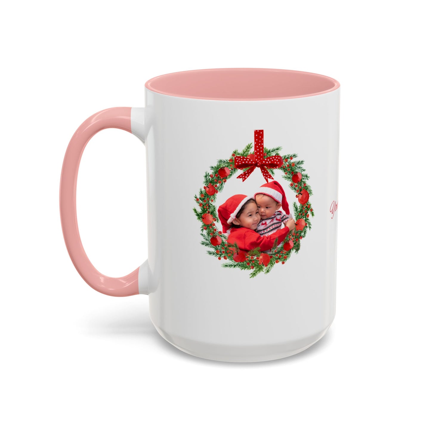Personalized Holiday Mug – Hand-Designed Art with Your Photo & Text