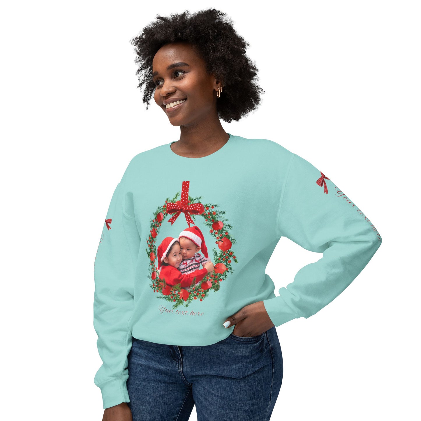 Personalized Hand-Designed Crewneck Sweatshirt – Custom Art, Image & Text by Gava Studio