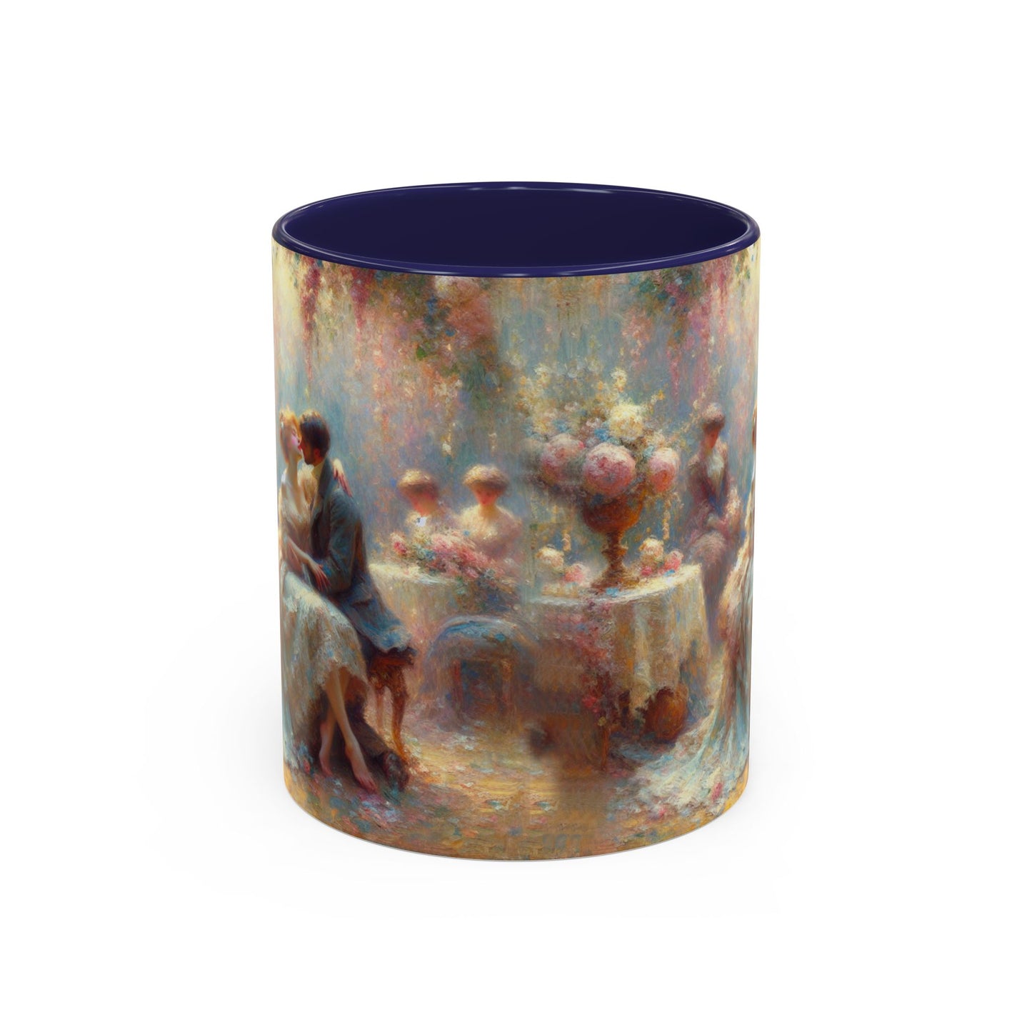 Romantic Floral Accent Coffee Mug - Perfect for Couples and Special Occasions