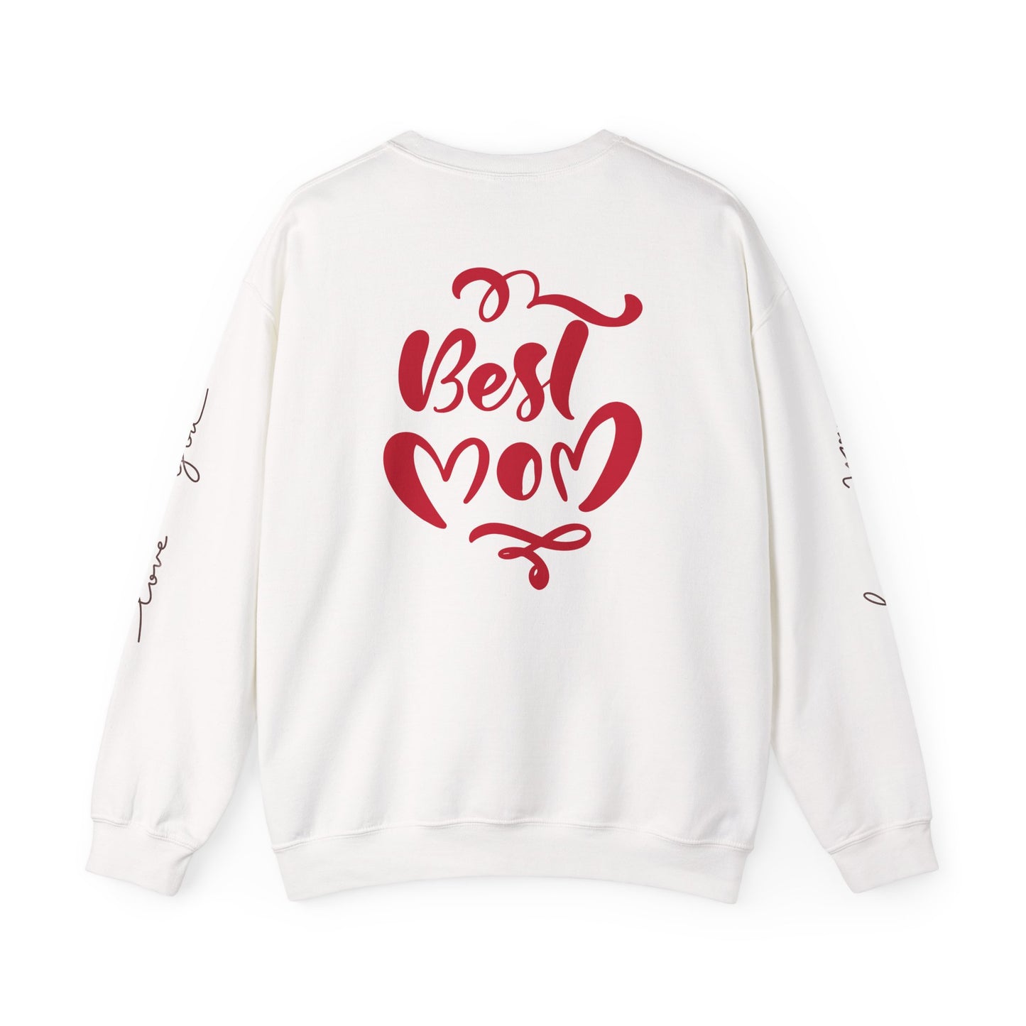 Love You Mom Crewneck Sweatshirt - Best Mom Gift for Mother's Day