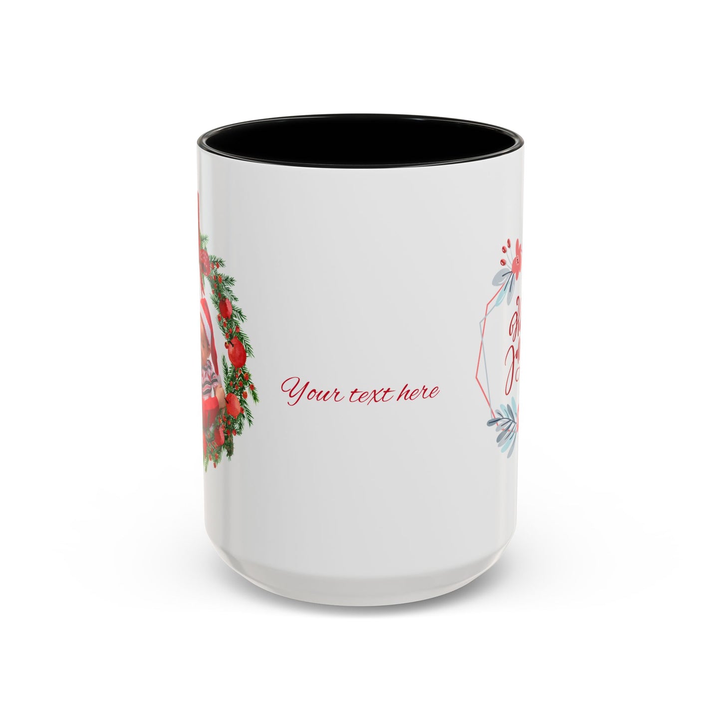 Holey Joley wreath coffee mug | holiday floral accent mug