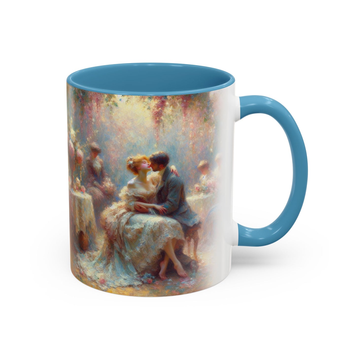 Romantic Floral Accent Coffee Mug - Perfect for Couples and Special Occasions