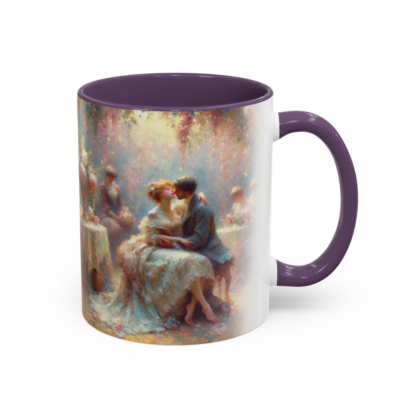 Romantic Floral Accent Coffee Mug - Perfect for Couples and Special Occasions