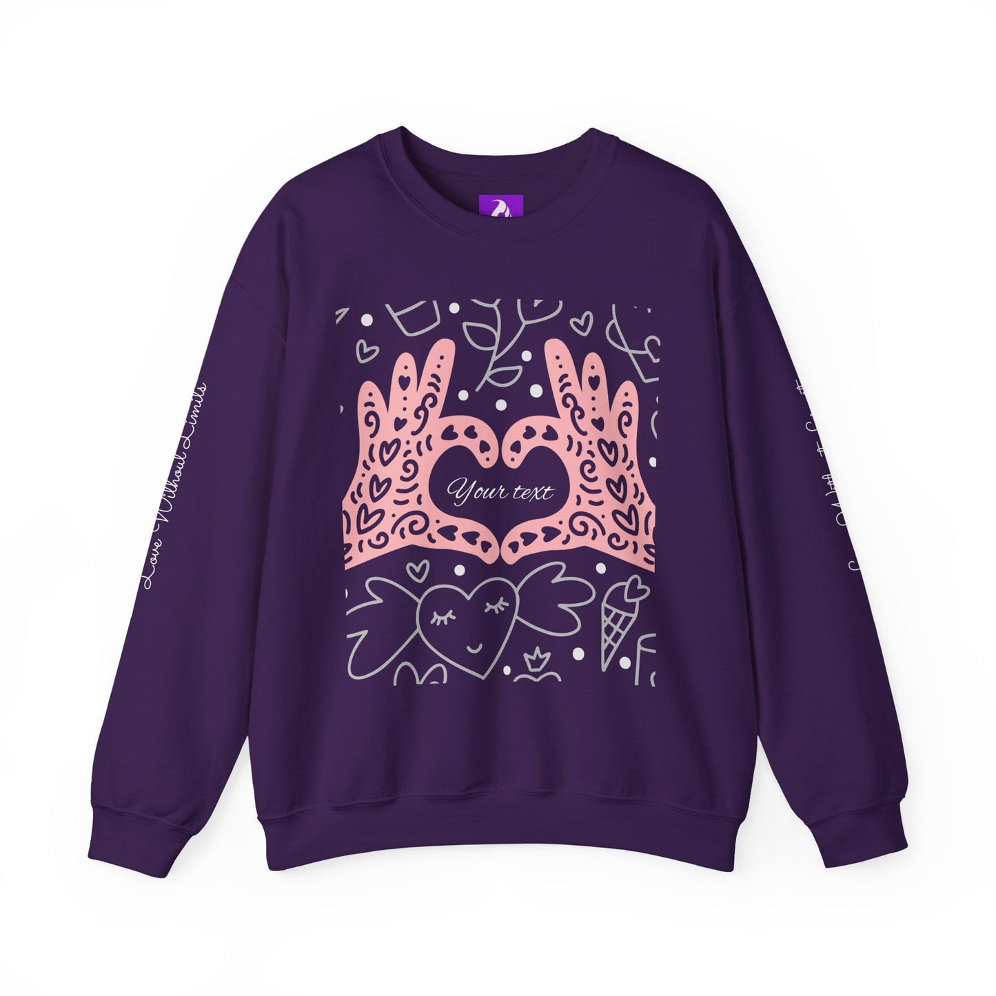 Heartfelt Love Crewneck Sweatshirt - Cute and Cozy