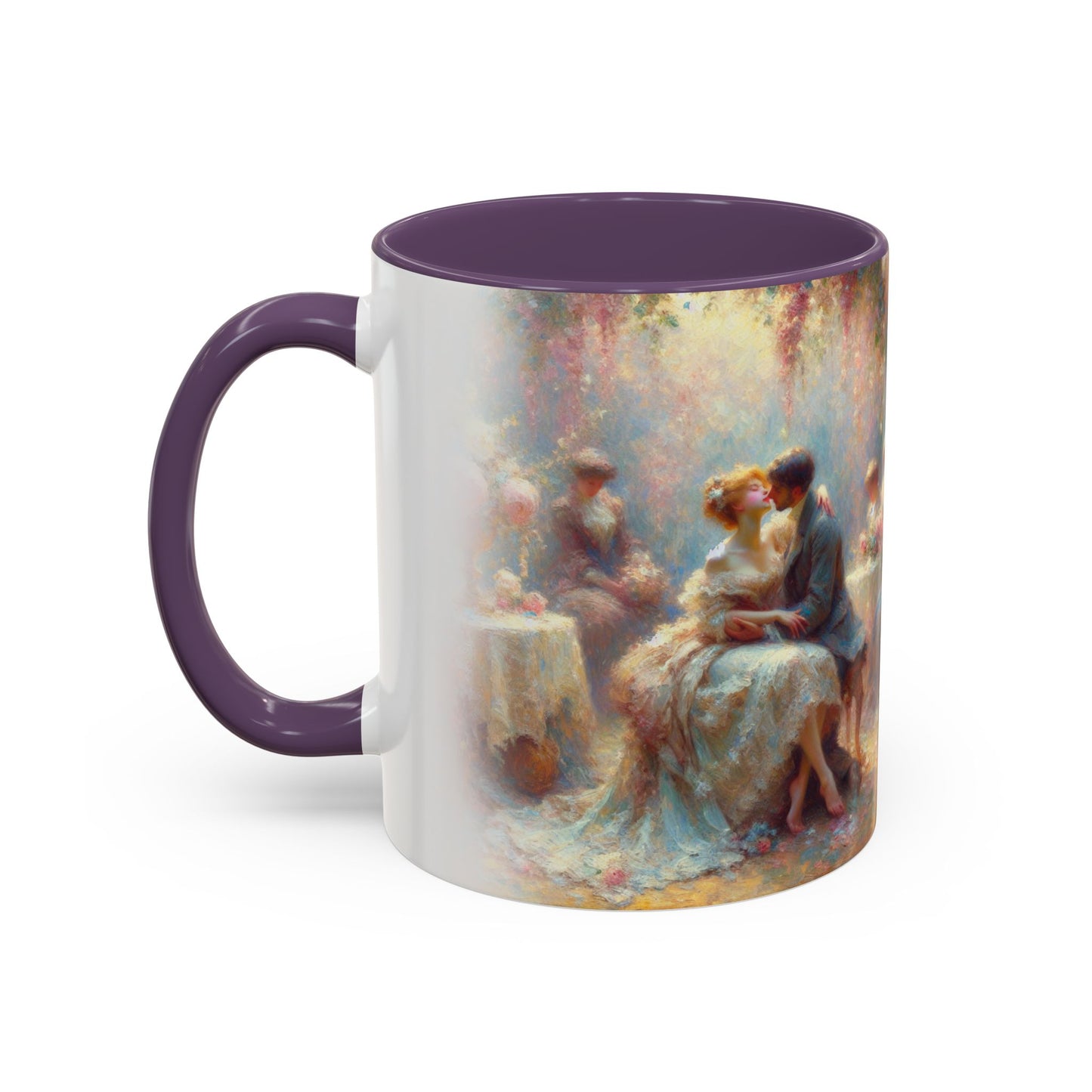 Romantic Floral Accent Coffee Mug - Perfect for Couples and Special Occasions
