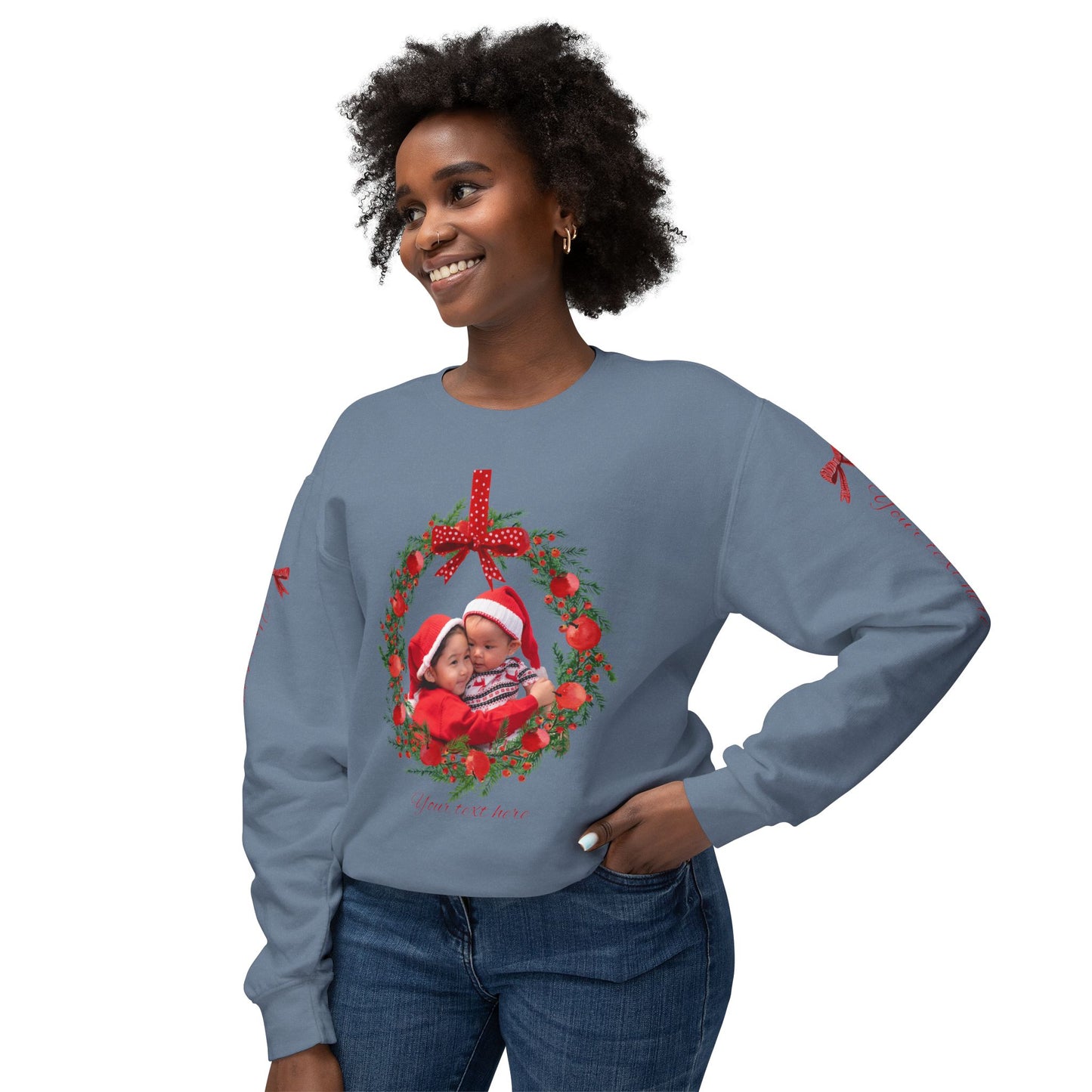 Personalized Hand-Designed Crewneck Sweatshirt – Custom Art, Image & Text by Gava Studio