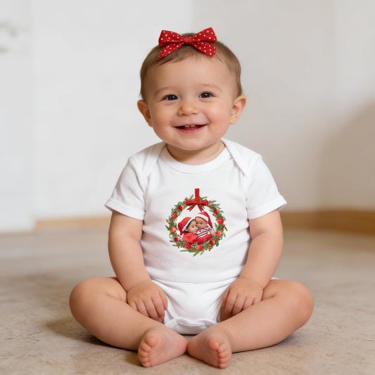 Personalized Photo Baby Bodysuit — Custom Text Infant Onesie