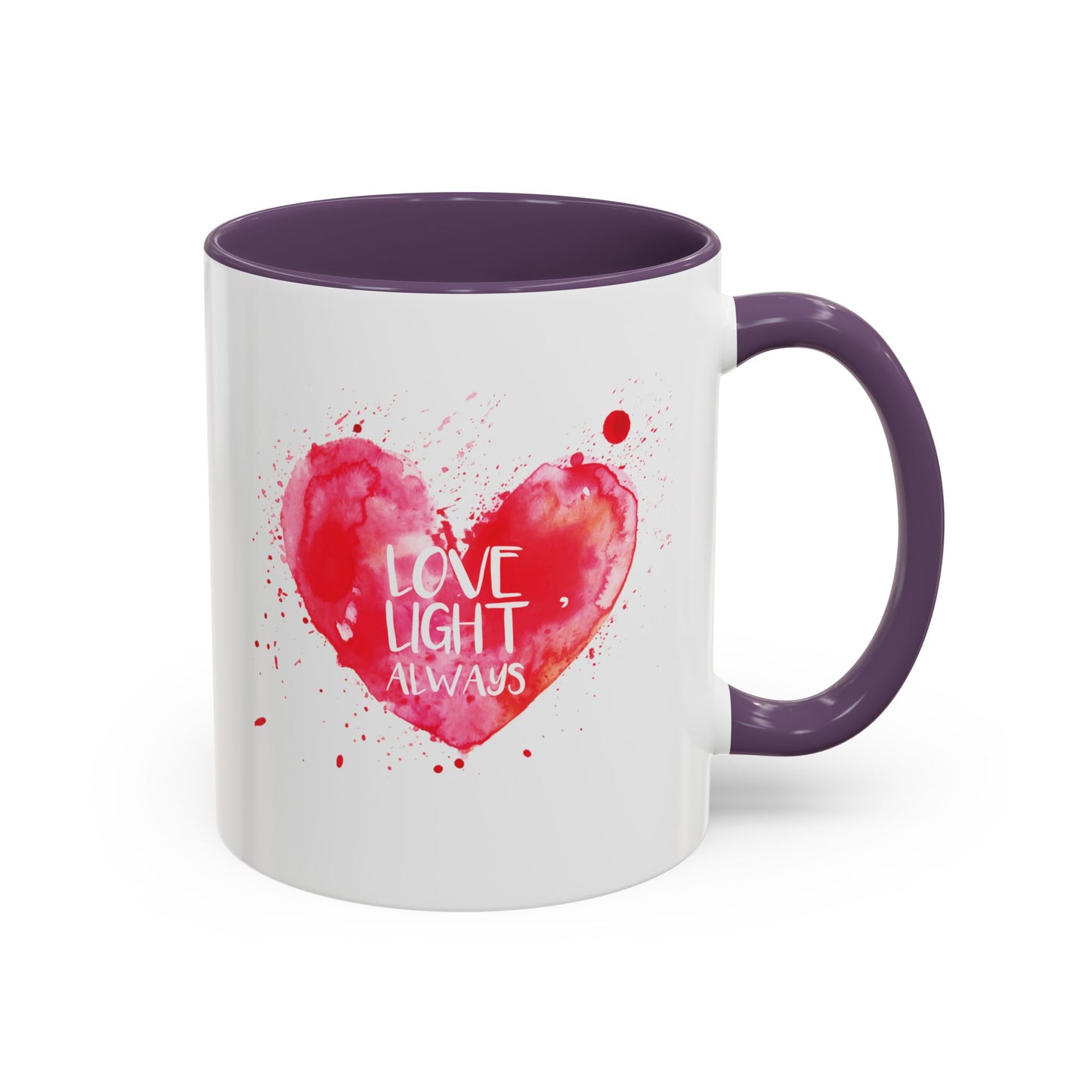 Love Light Always Heart Mug for Coffee Lovers - 11oz & 15oz