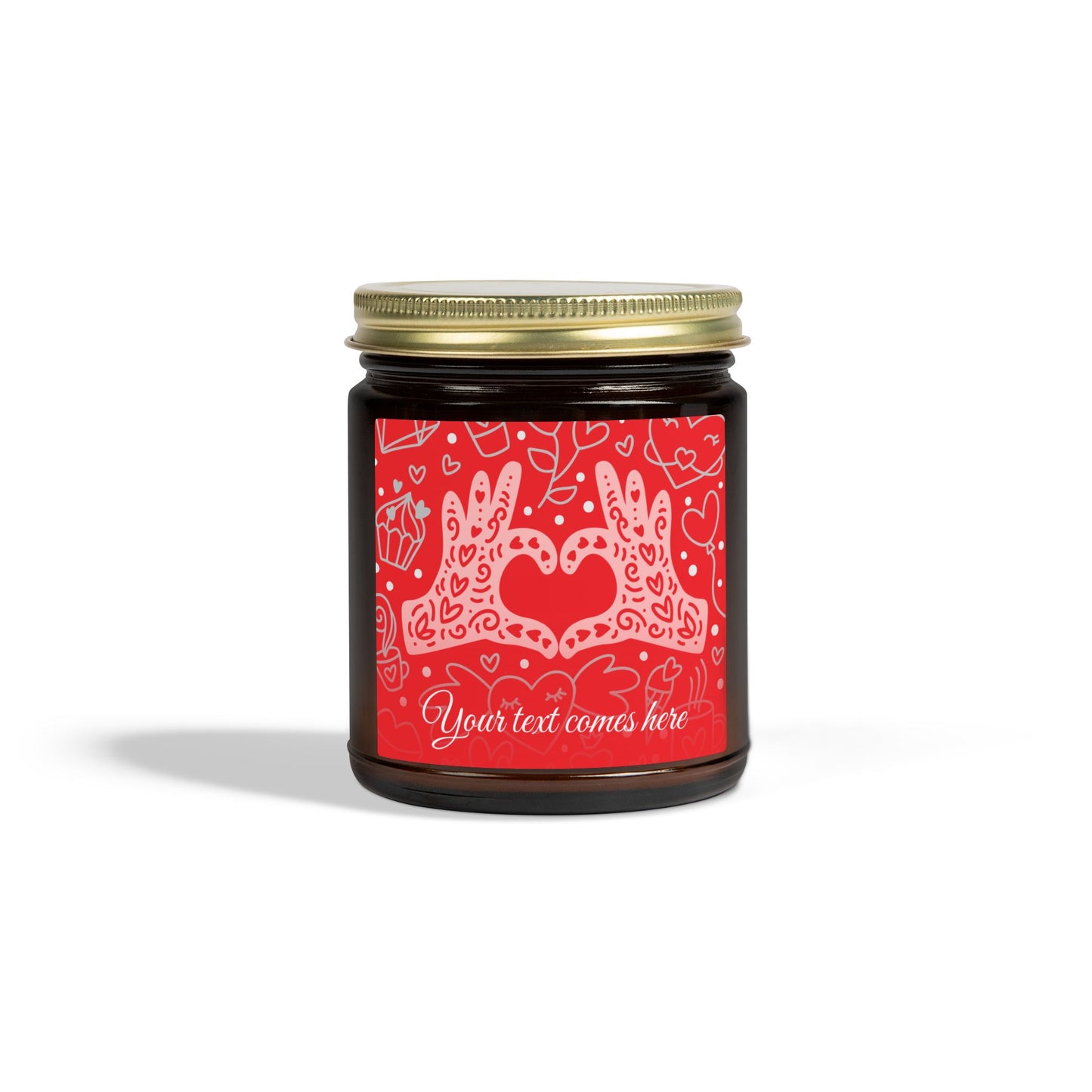 Personalized Scented Candles - Coconut Apricot Wax, Heartfelt Design