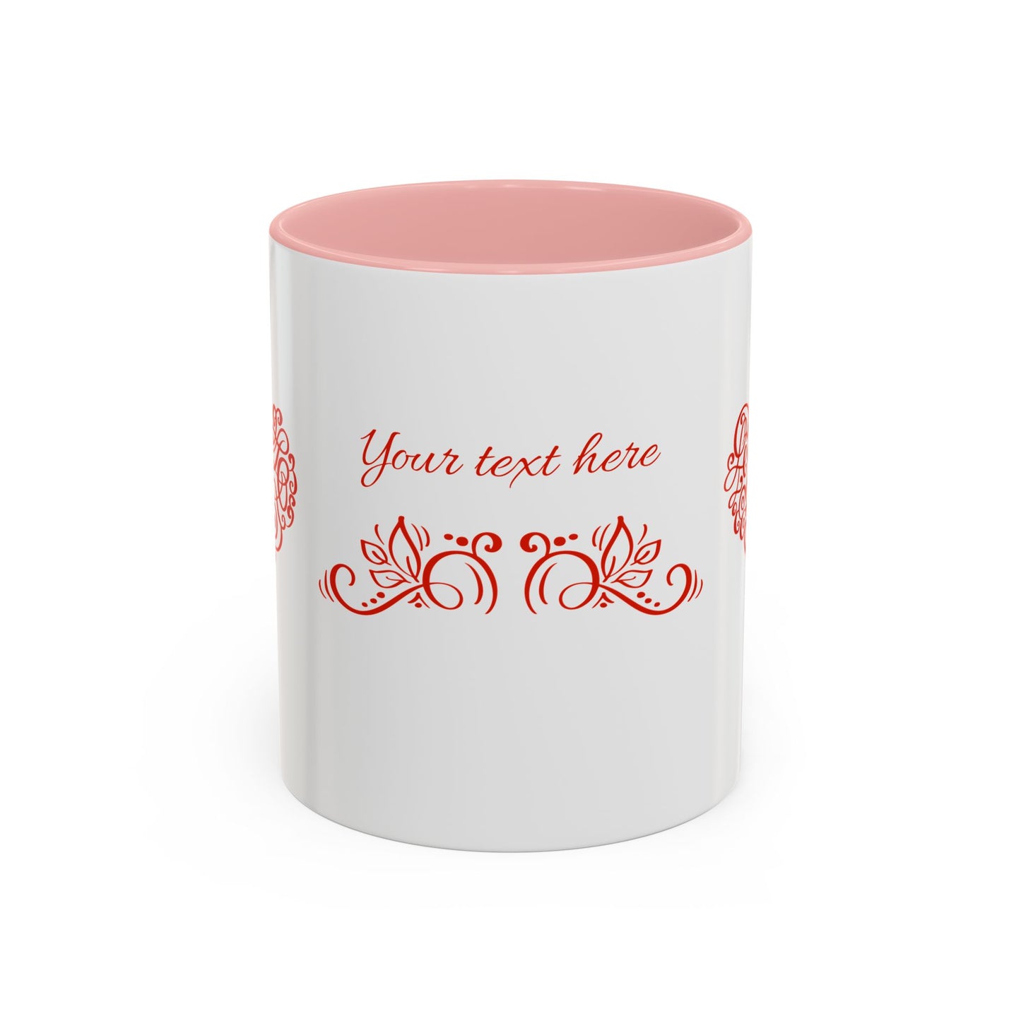 Personalized Accent Coffee Mug – “Heart Whispers” by Gava Studio