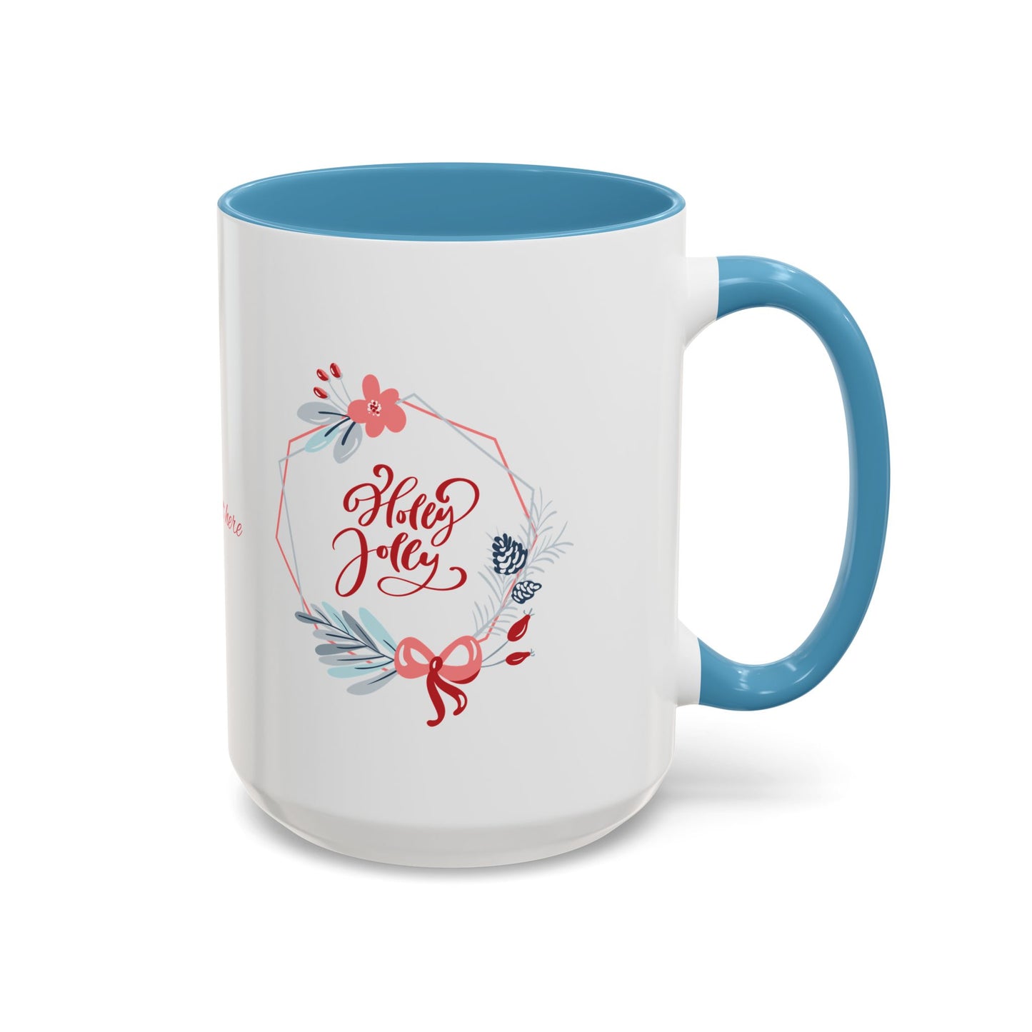 Holey Joley wreath coffee mug | holiday floral accent mug