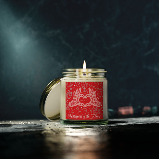 Personalized Scented Candles - Coconut Apricot Wax, Heartfelt Design