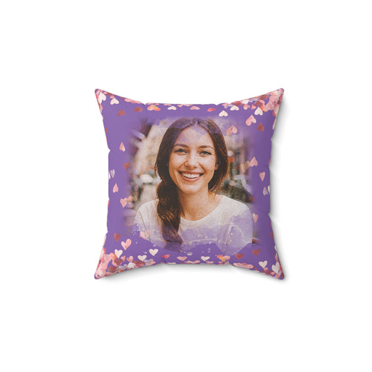 Personalized Spun Polyester Pillow with Artistic Effect