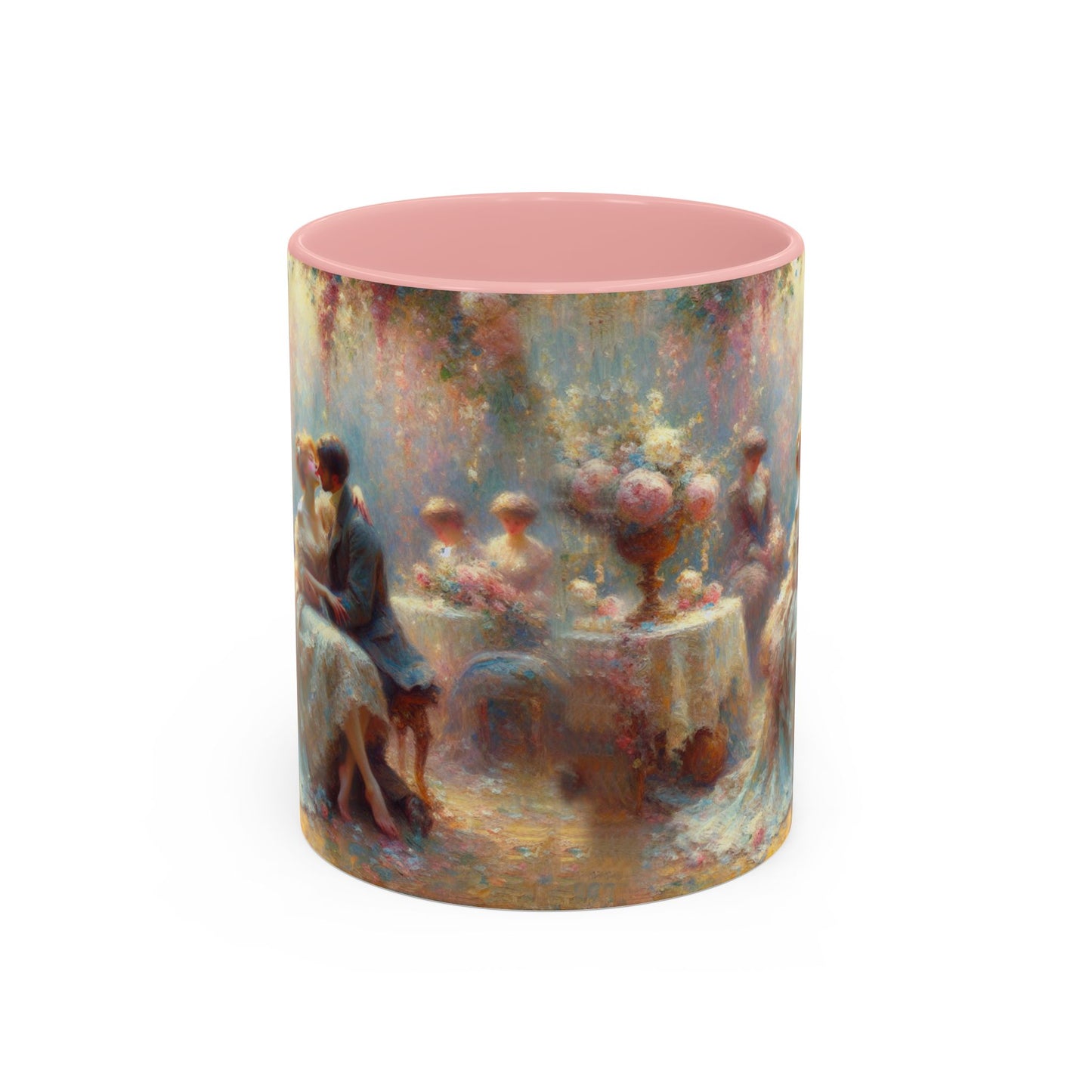 Romantic Floral Accent Coffee Mug - Perfect for Couples and Special Occasions