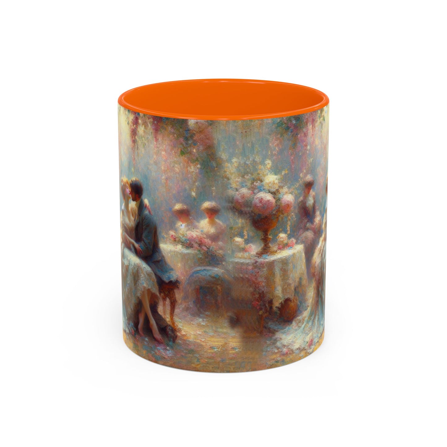 Romantic Floral Accent Coffee Mug - Perfect for Couples and Special Occasions