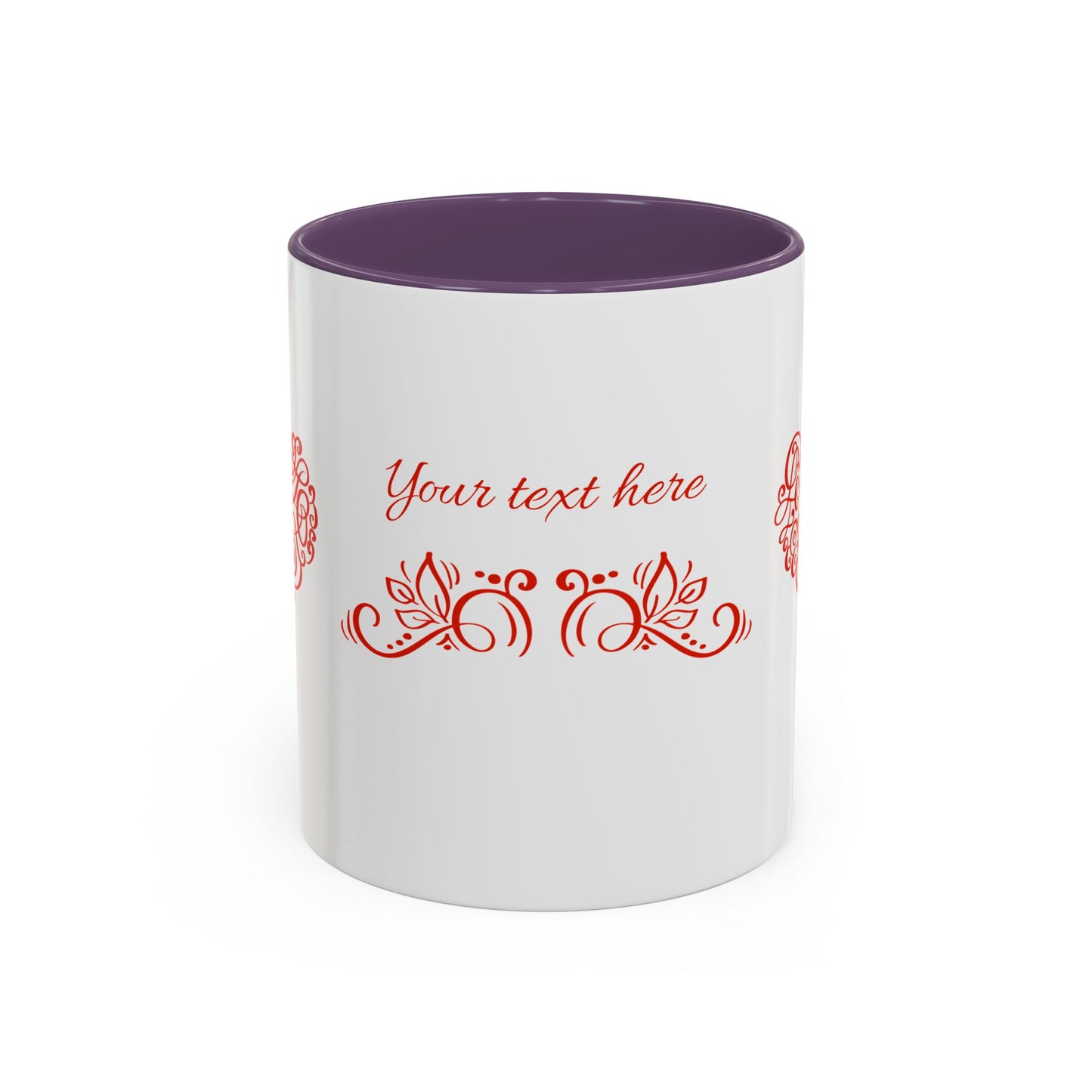 Personalized Accent Coffee Mug – “Heart Whispers” by Gava Studio