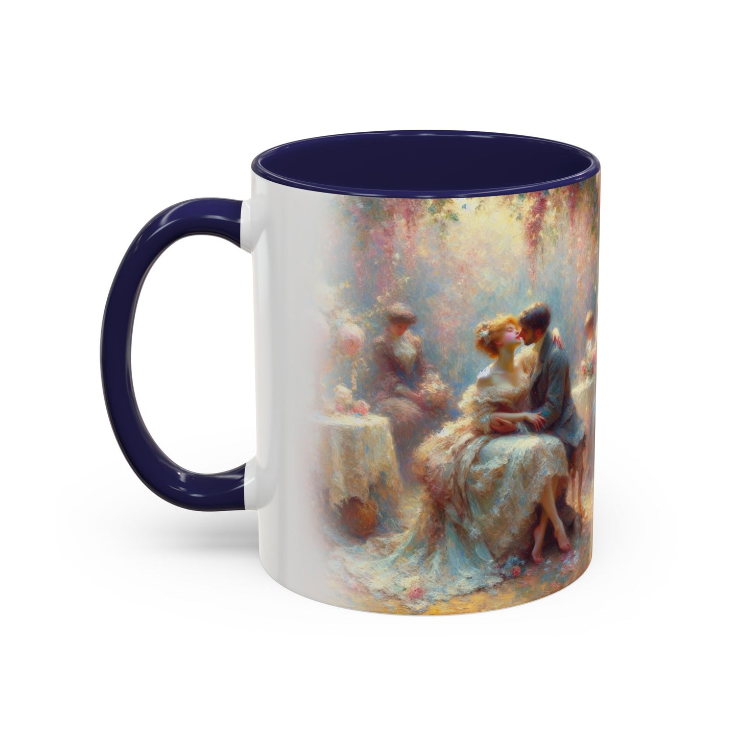 Romantic Floral Accent Coffee Mug - Perfect for Couples and Special Occasions