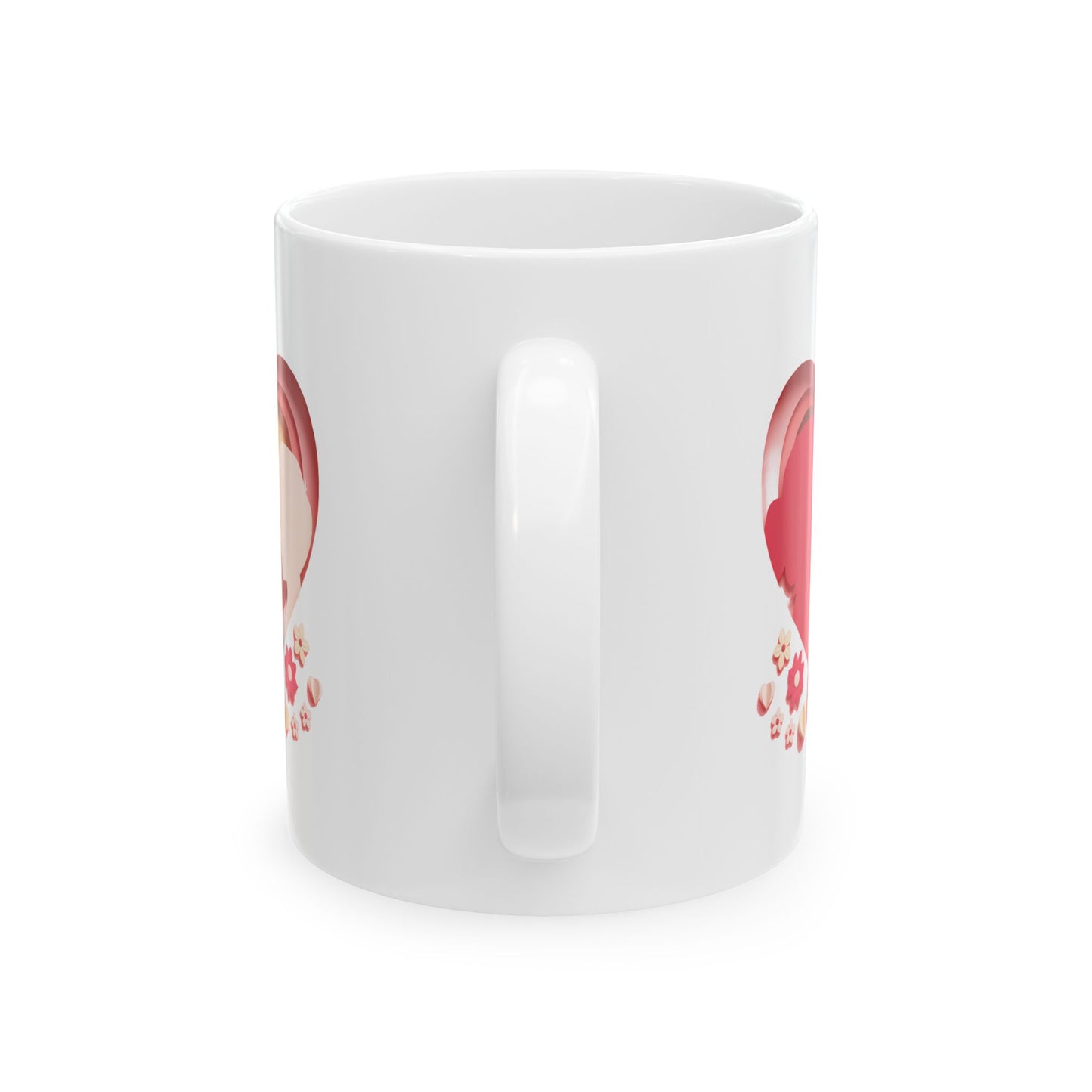 Best Mom Ceramic Mug - Heart Balloon Design (11oz, 15oz)