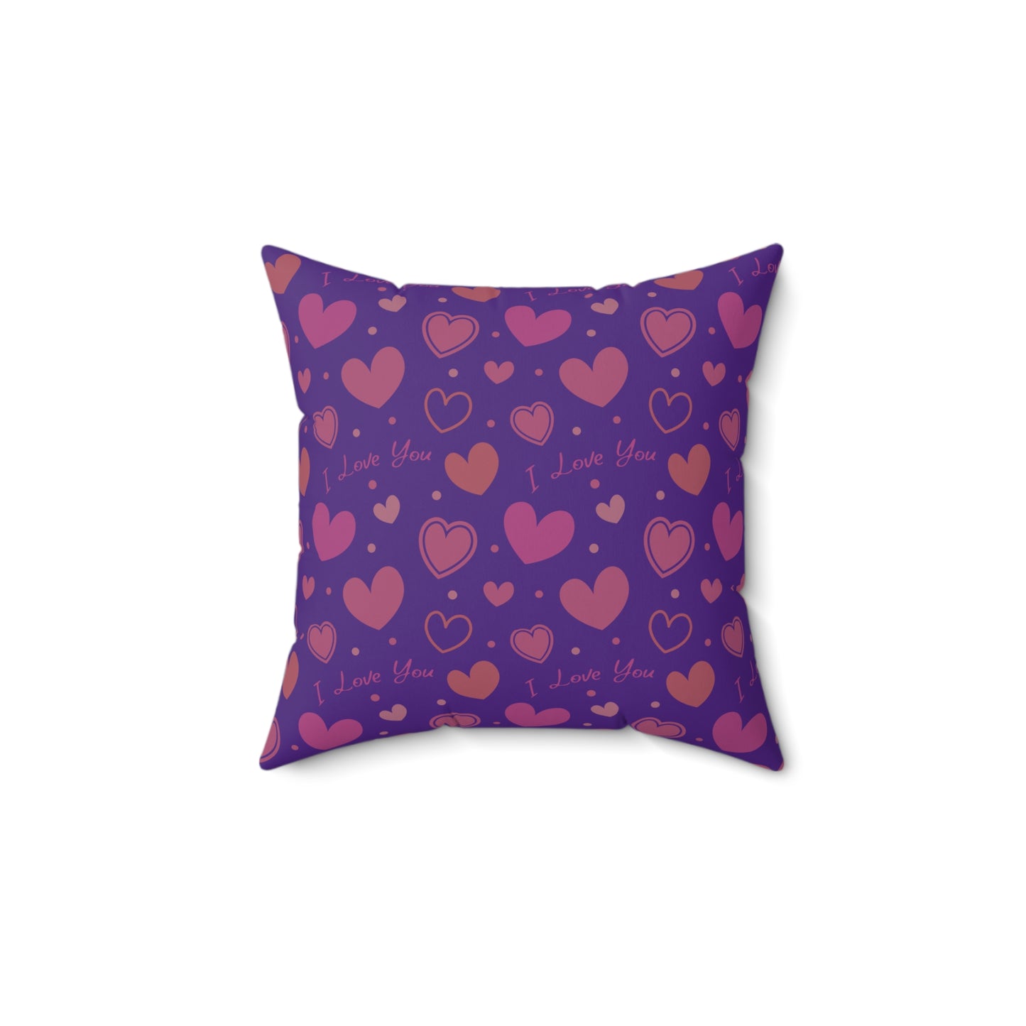 Miss You Mom Heart-Filled Square Pillow | Cozy Gift for Mother's Day