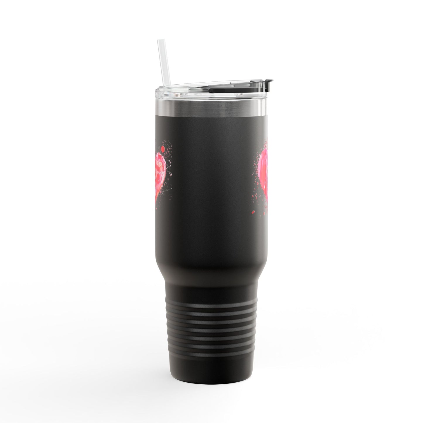 Love Light Always Insulated Travel Mug - 40oz | Heart Design for Daily Hydration & Gift Giving
