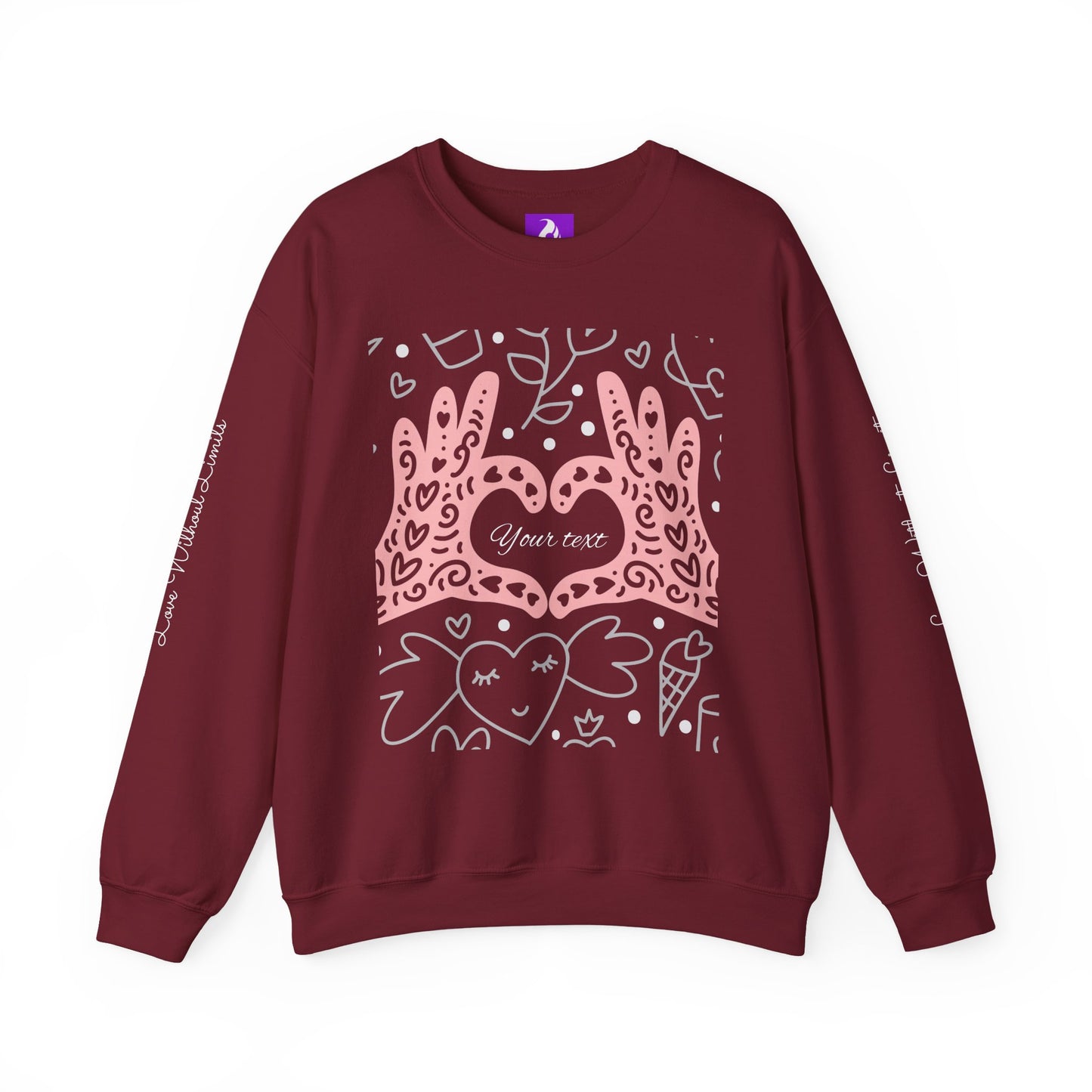 Heartfelt Love Crewneck Sweatshirt - Cute and Cozy
