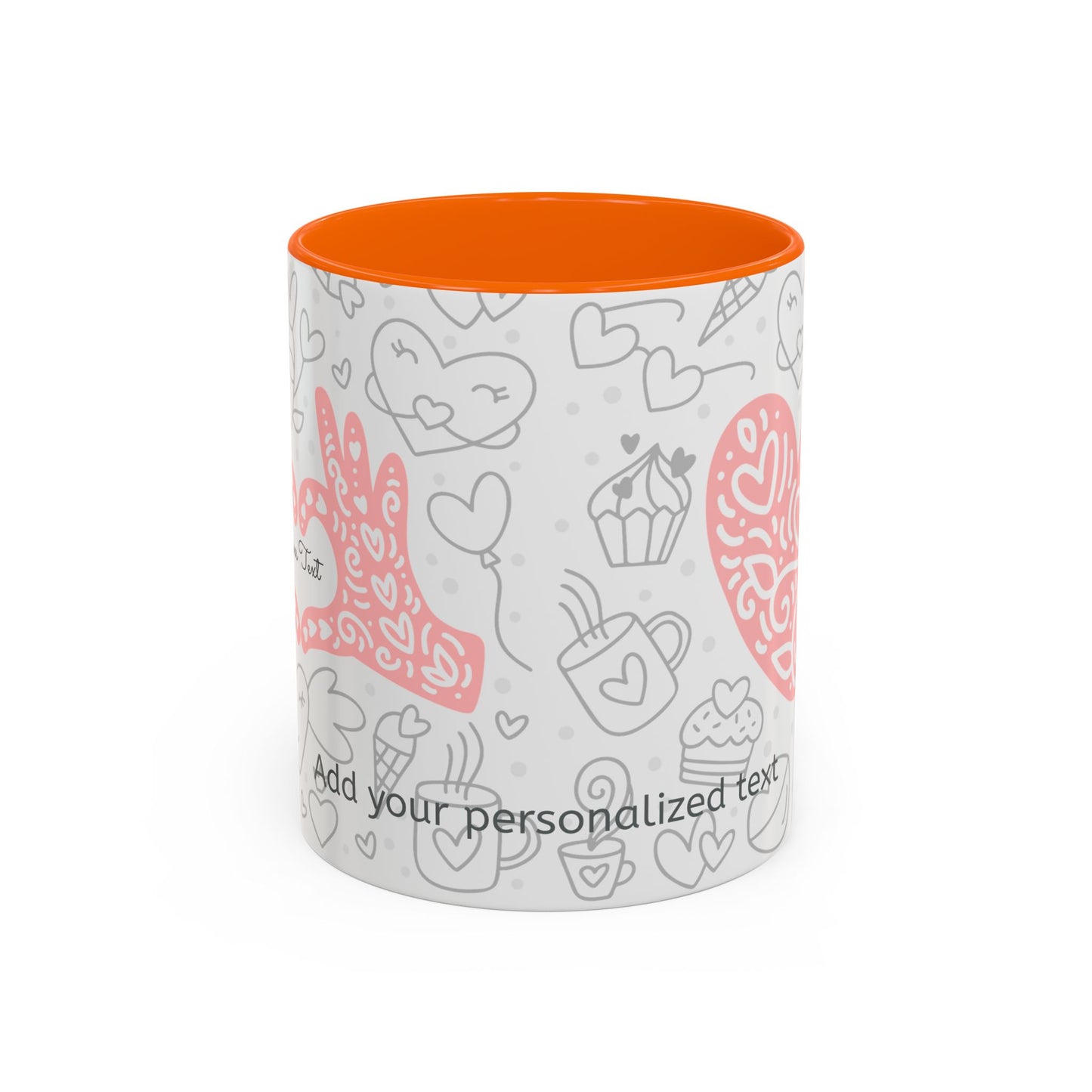 Custom Sweetheart Accent Coffee Mug – 11oz & 15oz – Cute Design for Coffee Lovers