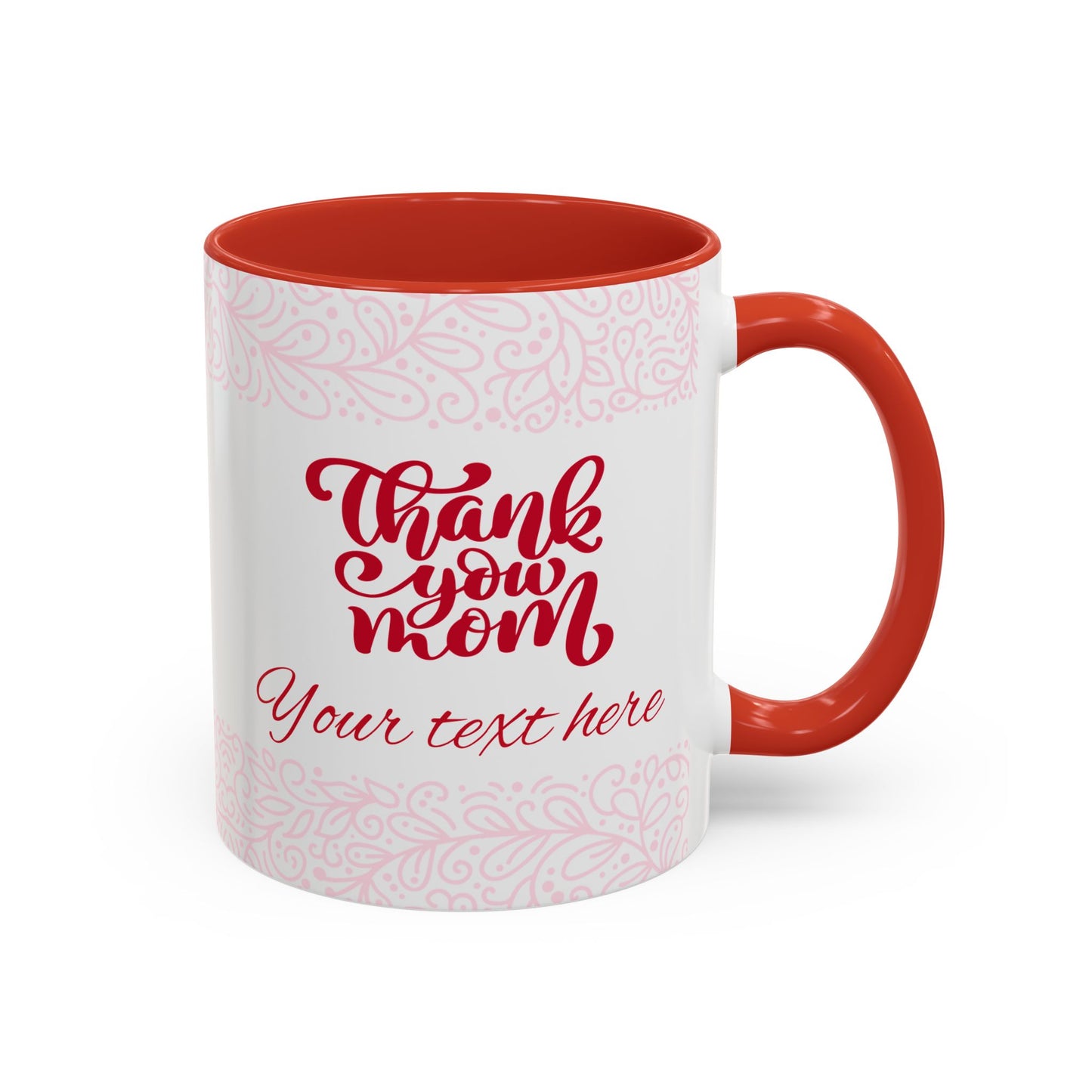 Thank You Mom Accent Coffee Mug - Perfect Gift for Mother's Day