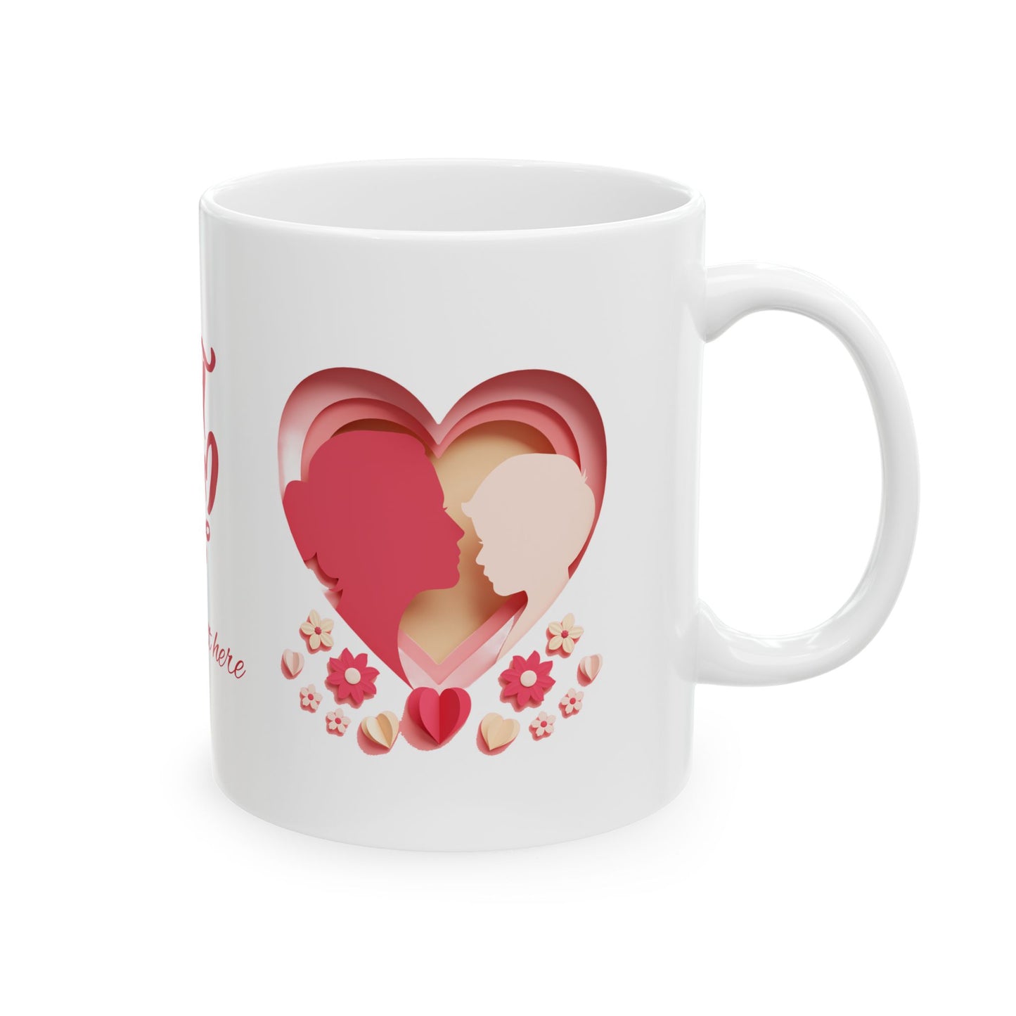 Best Mom Ceramic Mug - Heart Balloon Design (11oz, 15oz)
