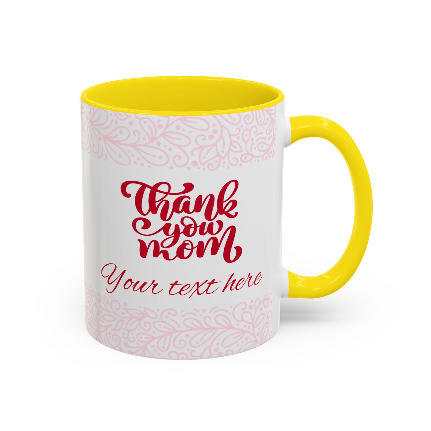 Thank You Mom Accent Coffee Mug - Perfect Gift for Mother's Day